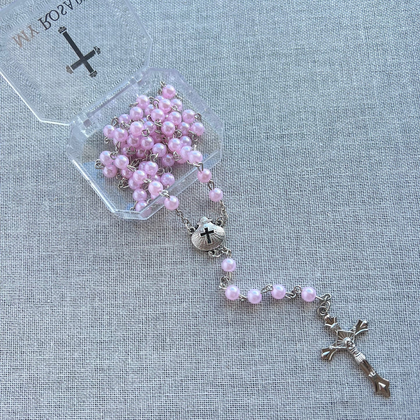 Baptism rosary girl