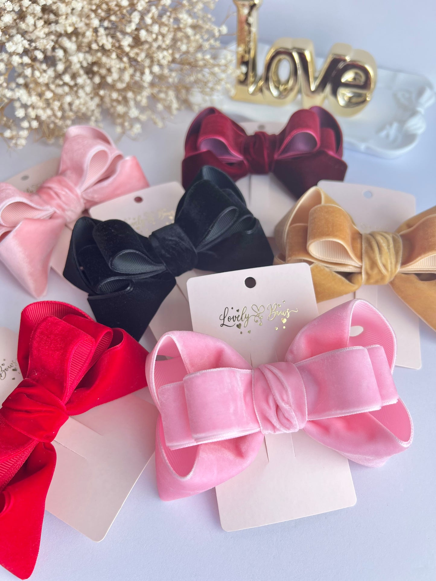 Velvet bows
