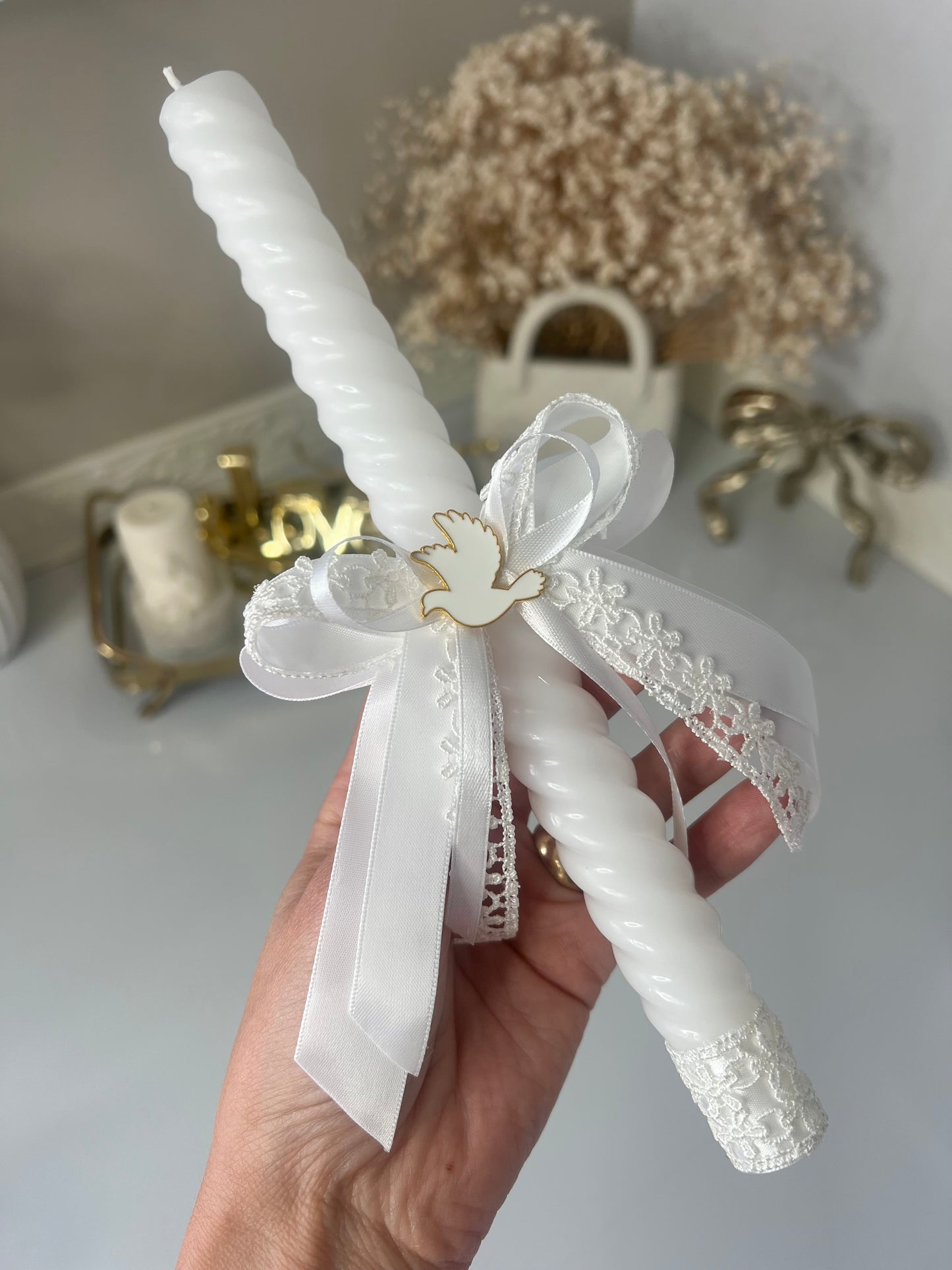Holy Spirit candle