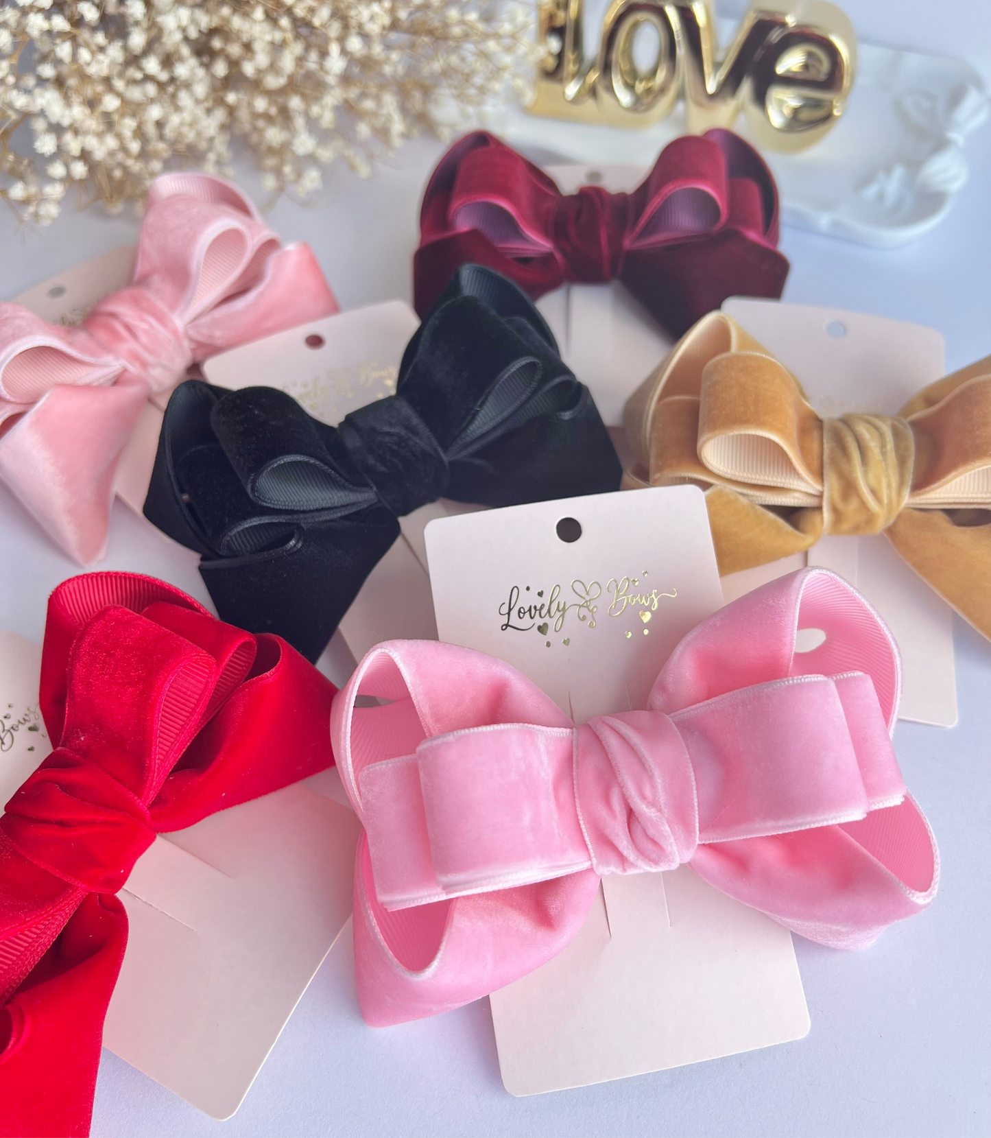 Velvet bows