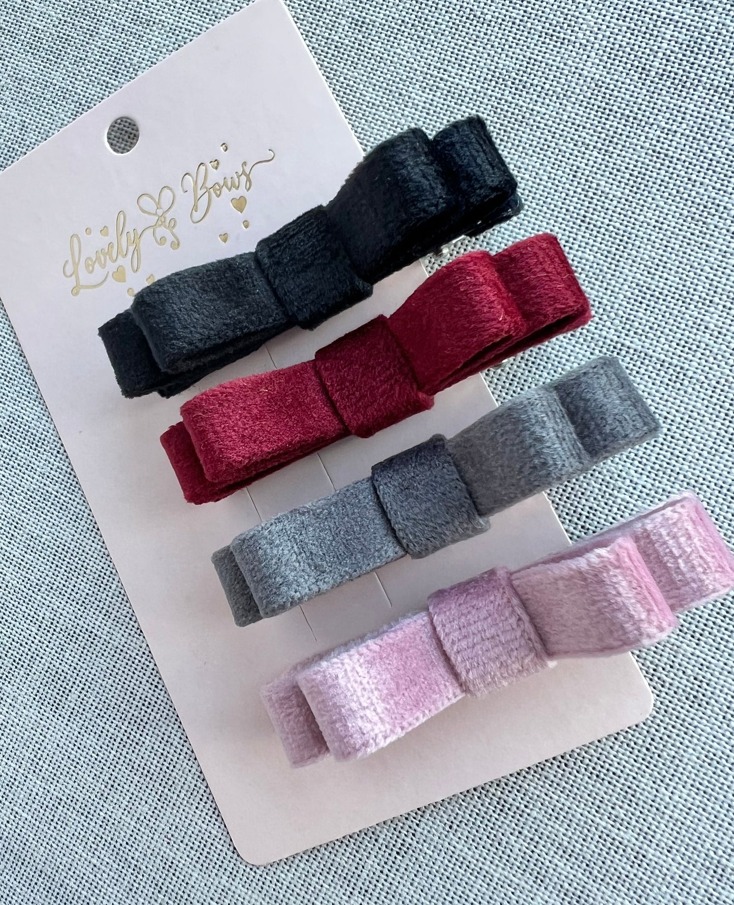 Set velvet hair clip