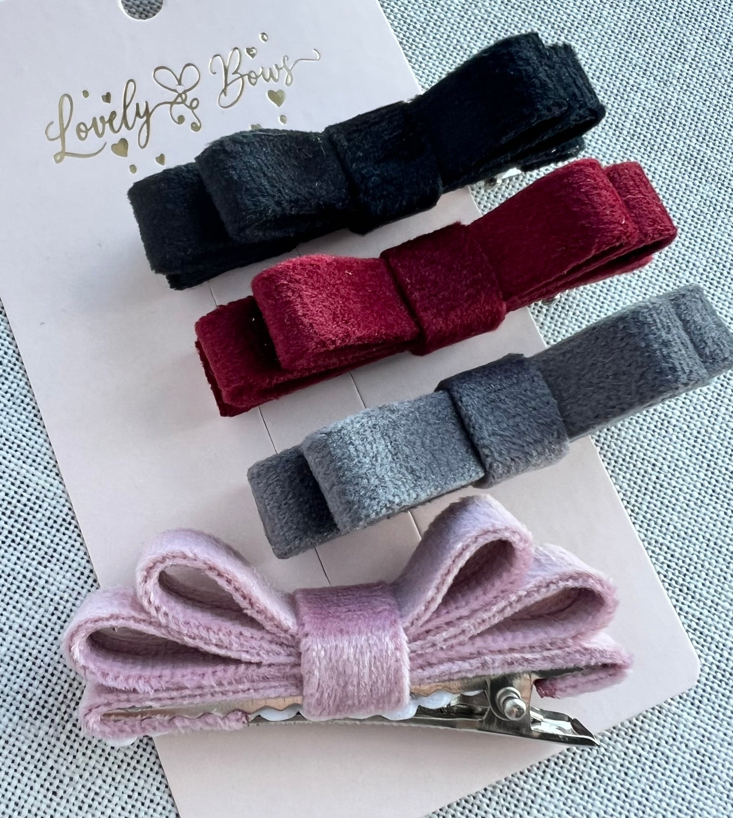 Set velvet hair clip