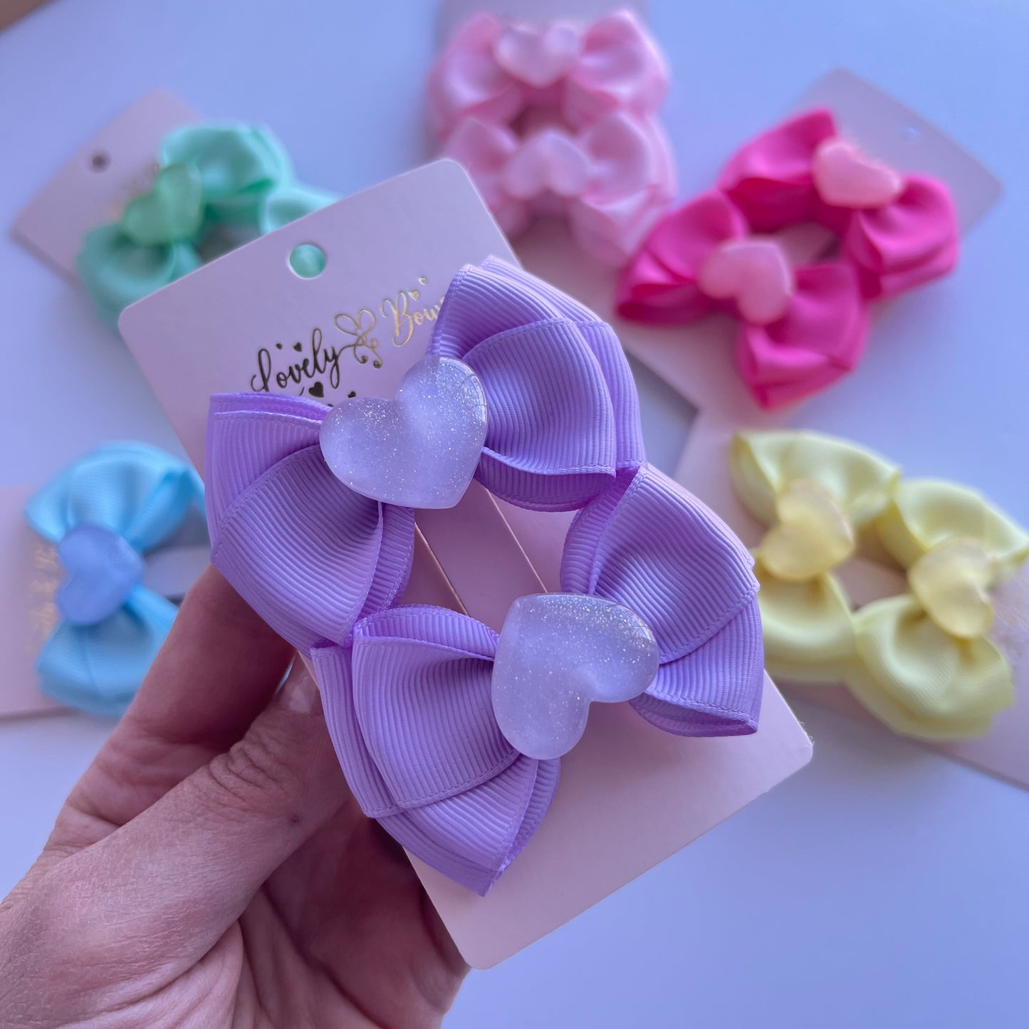 Heart pair bows