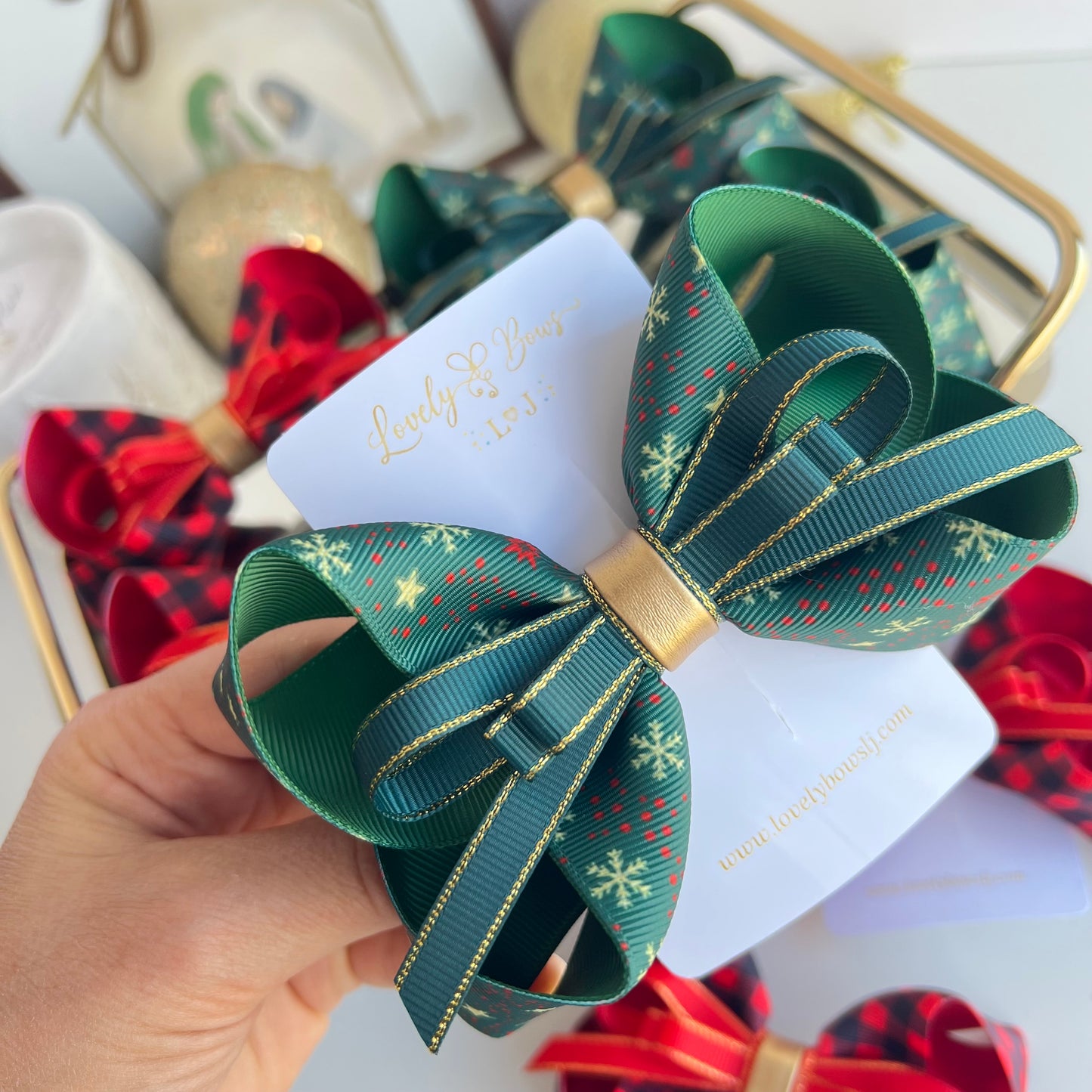 Christmas hair bows
