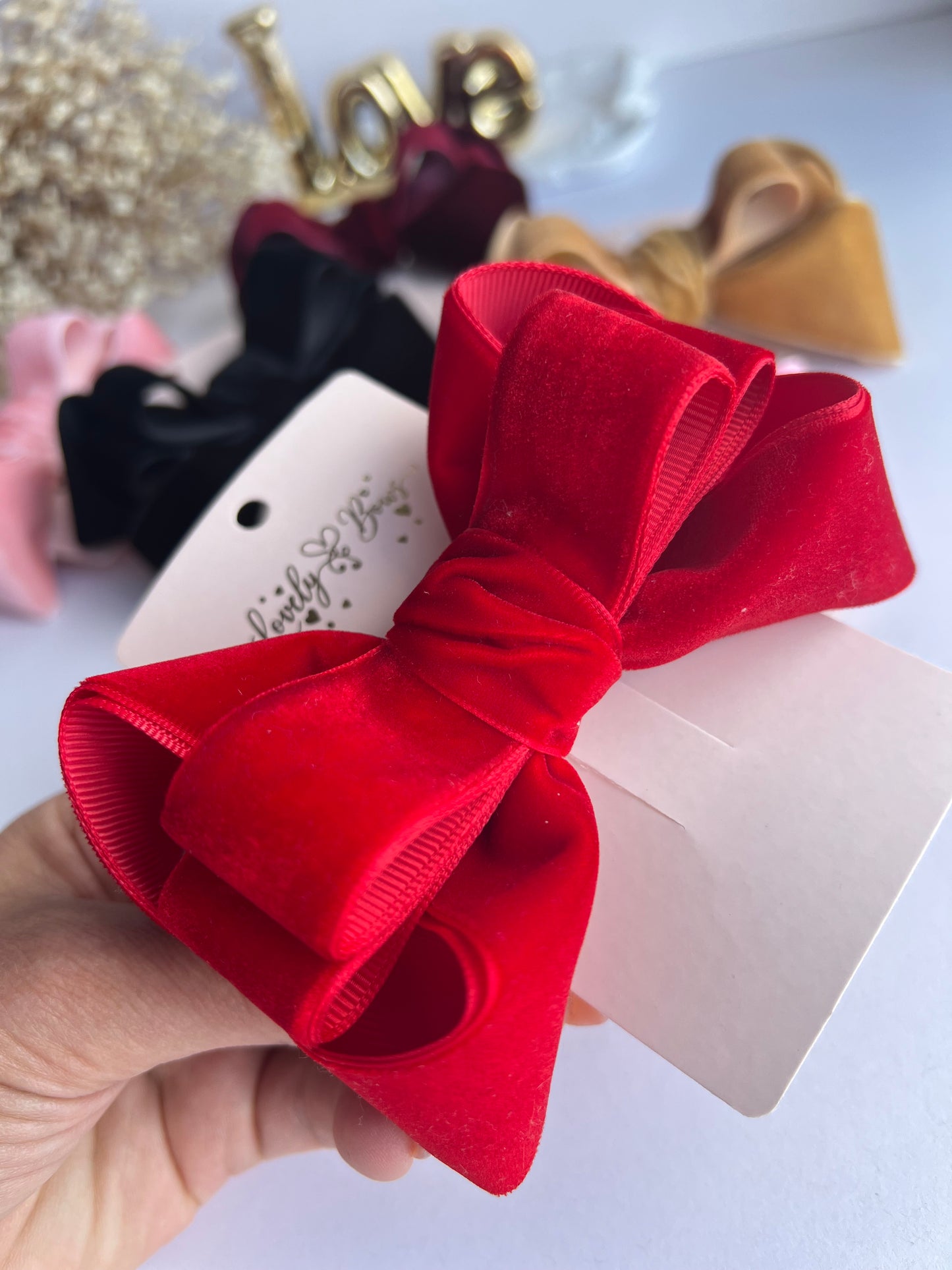 Velvet bows