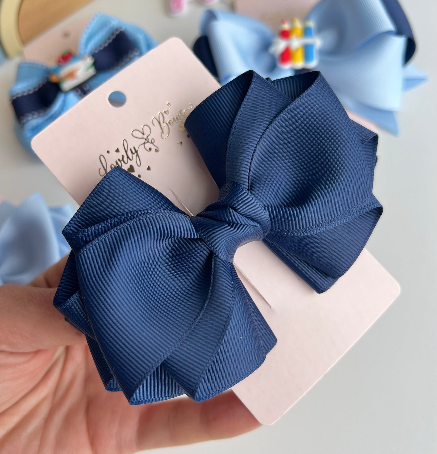 Set 4 pcs school hair bows