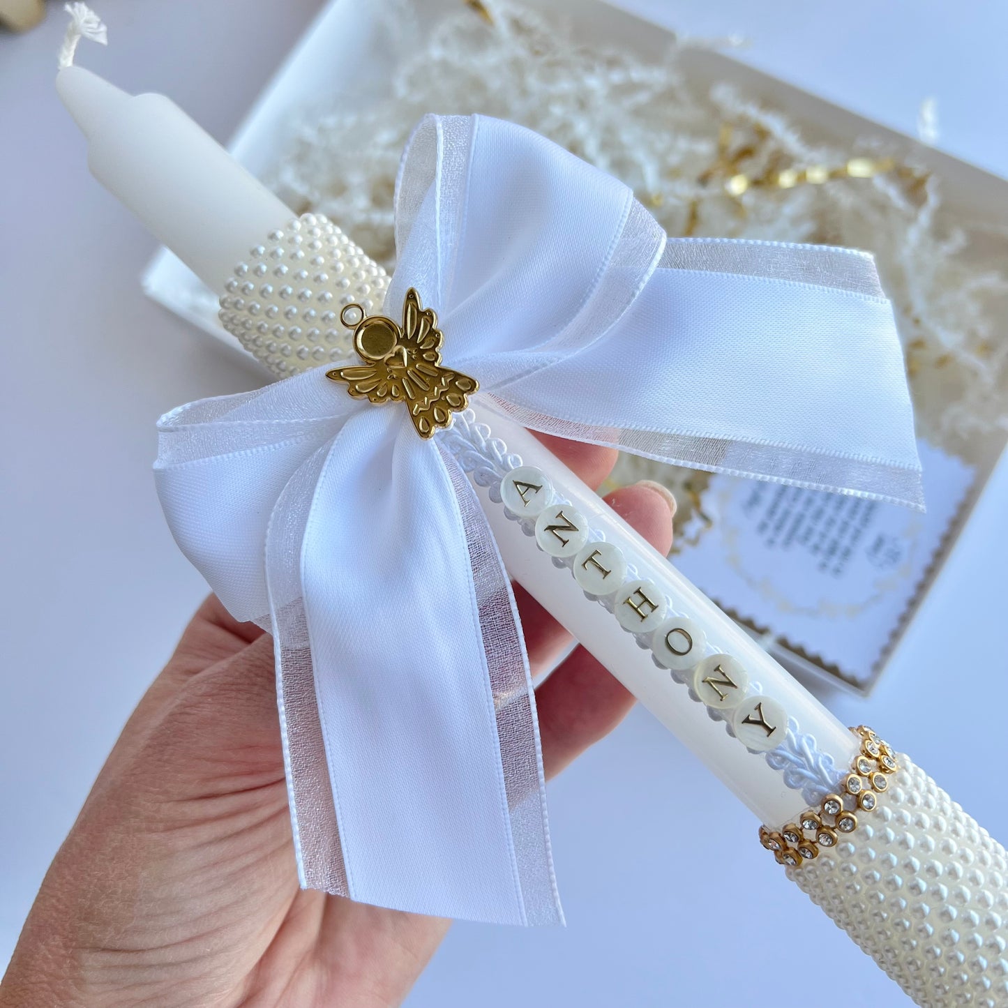 Baptism pearl angel