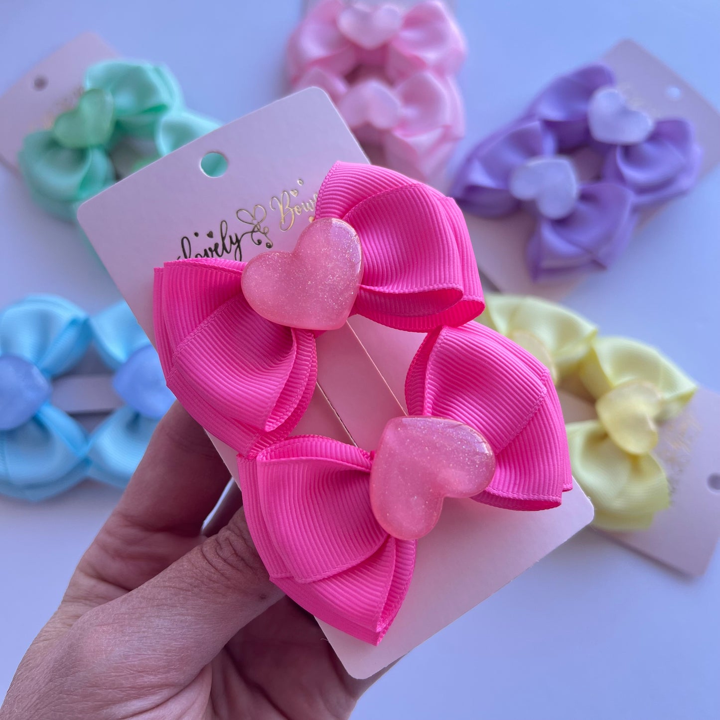 Heart pair bows