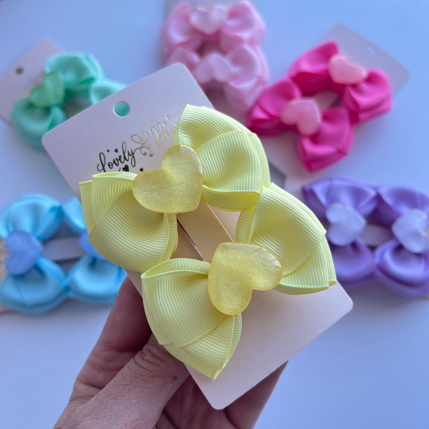 Heart pair bows