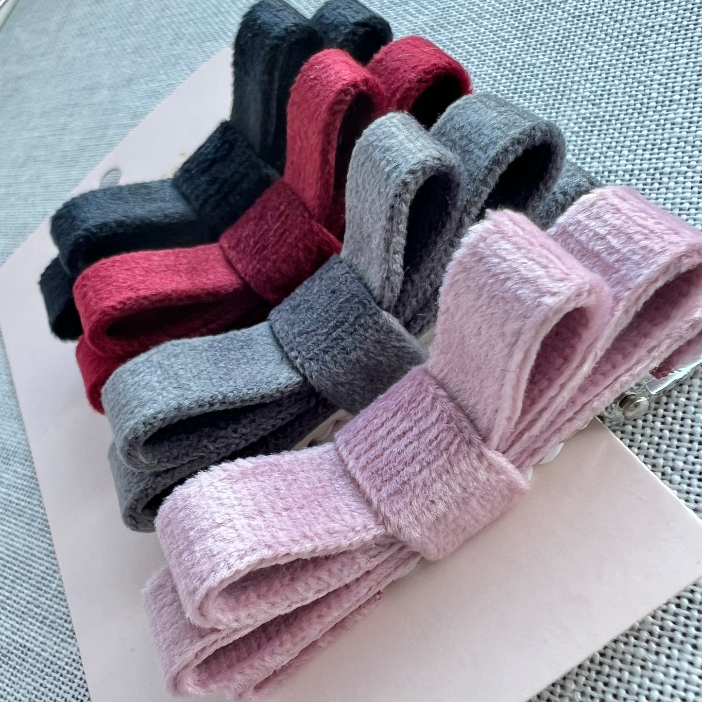 Set velvet hair clip