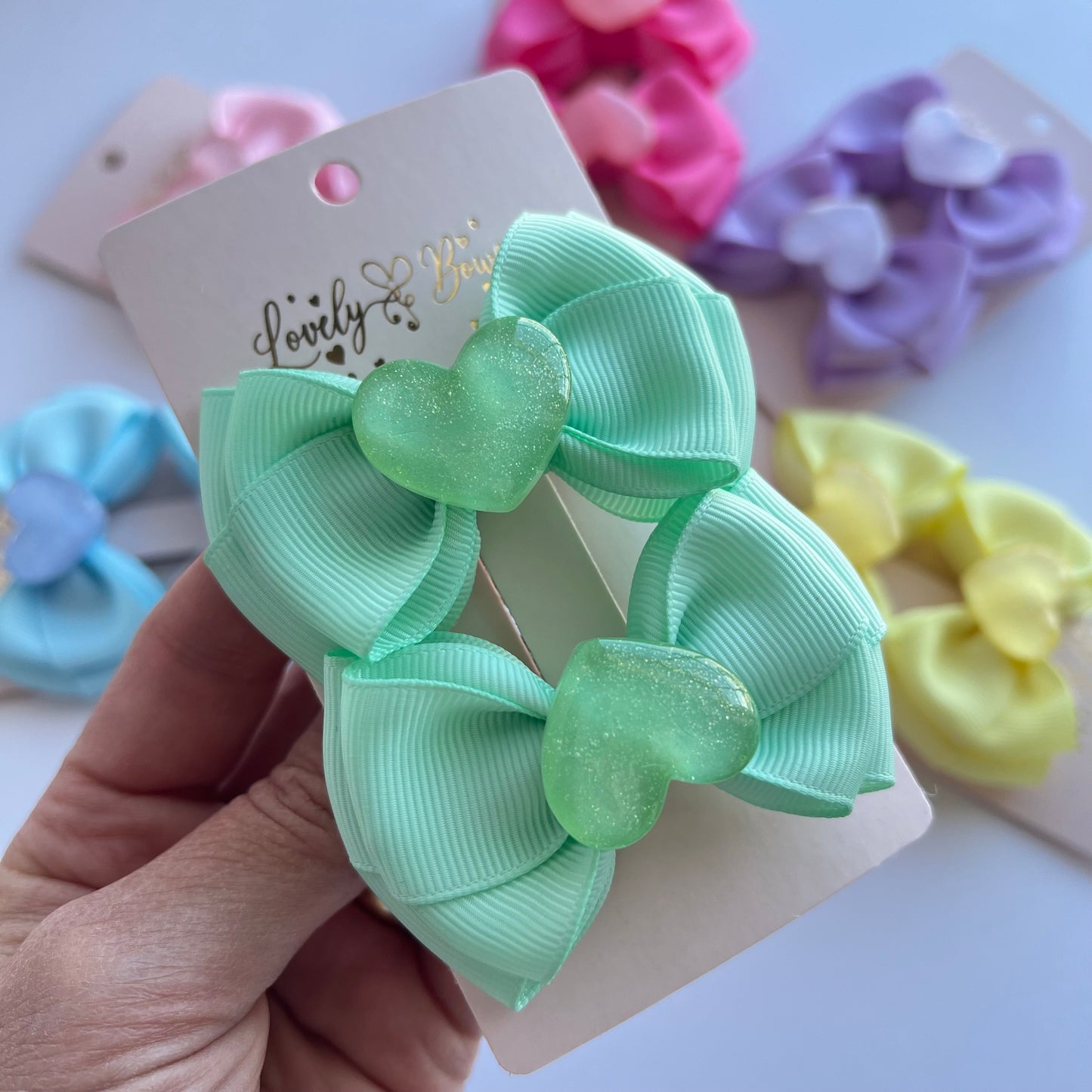 Heart pair bows