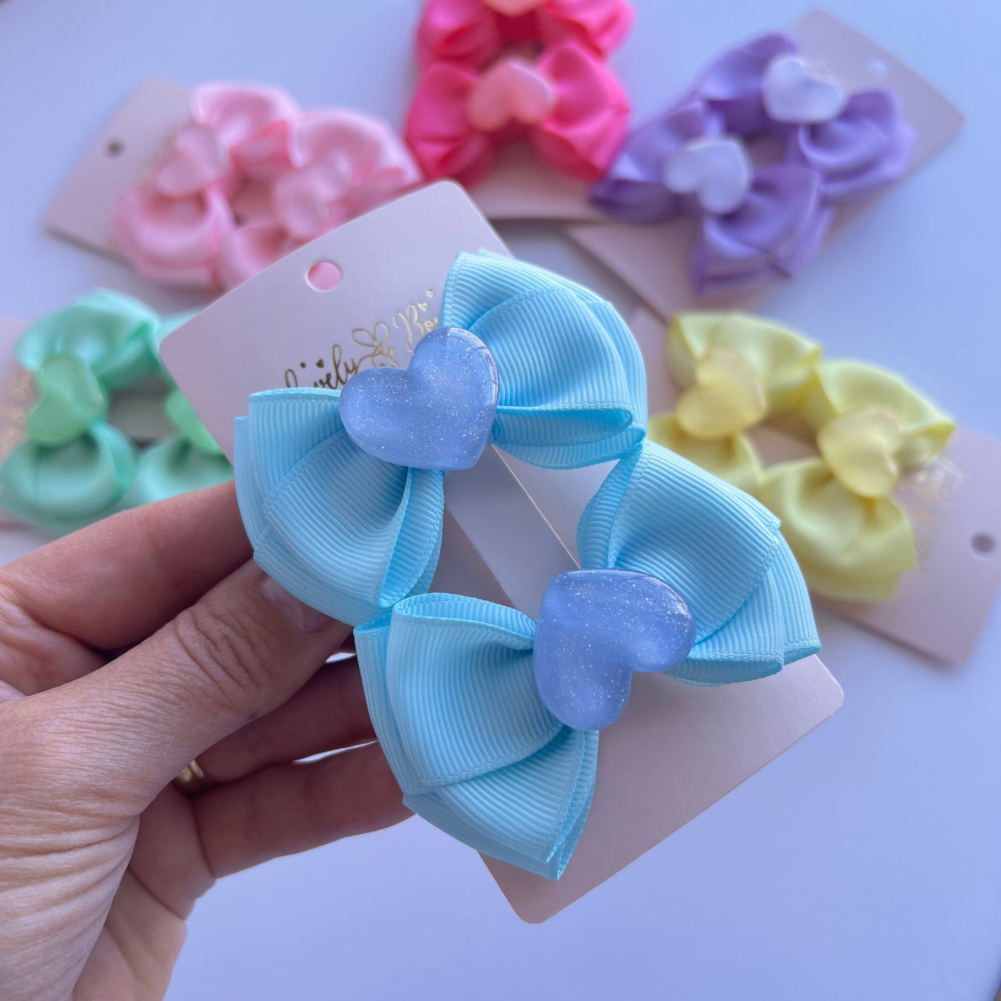 Heart pair bows