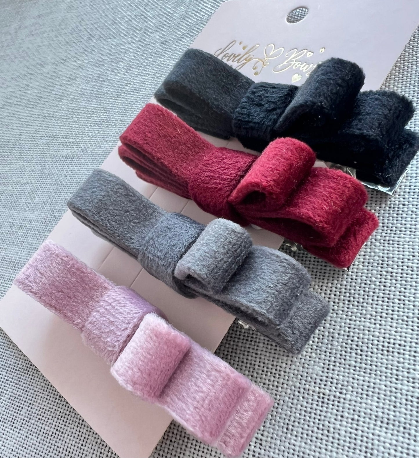 Set velvet hair clip