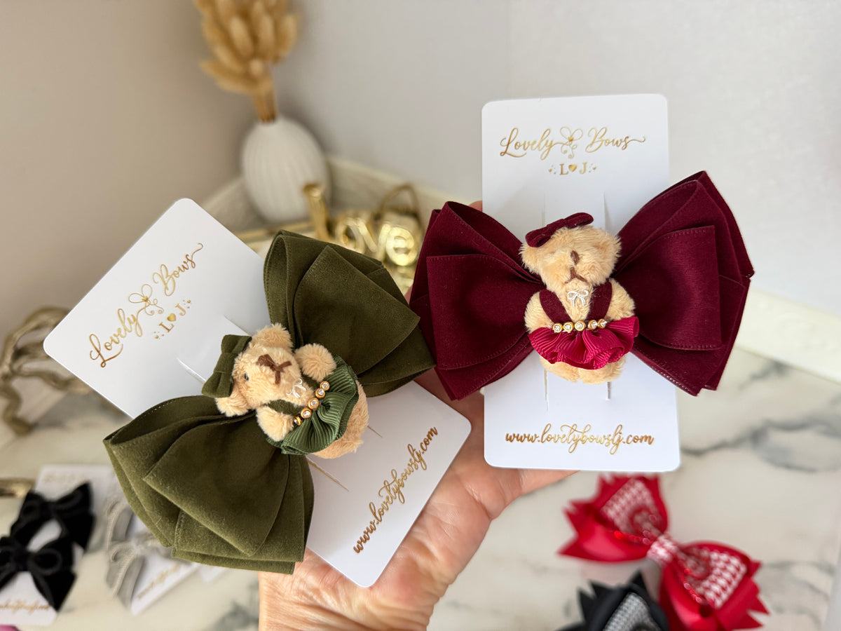 Little bear hair bows