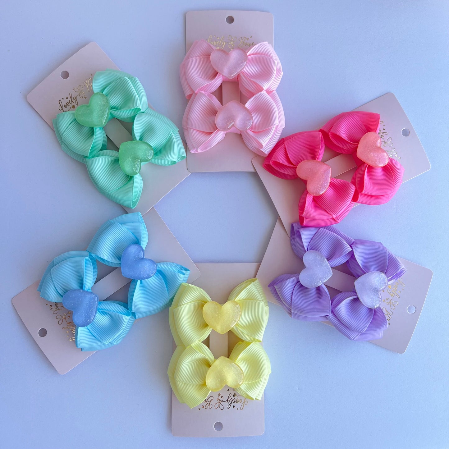 Heart pair bows