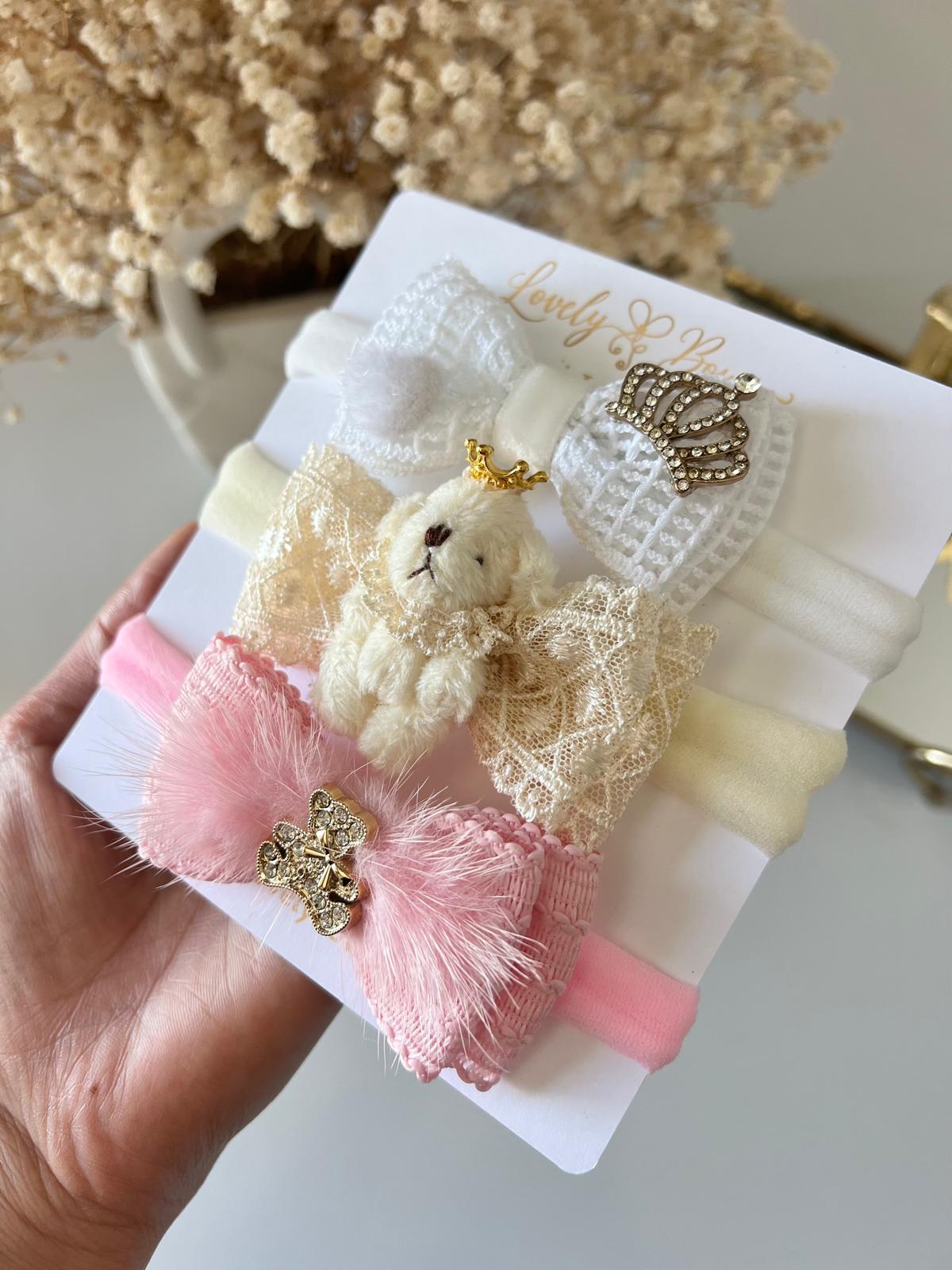 Set baby headbands princess