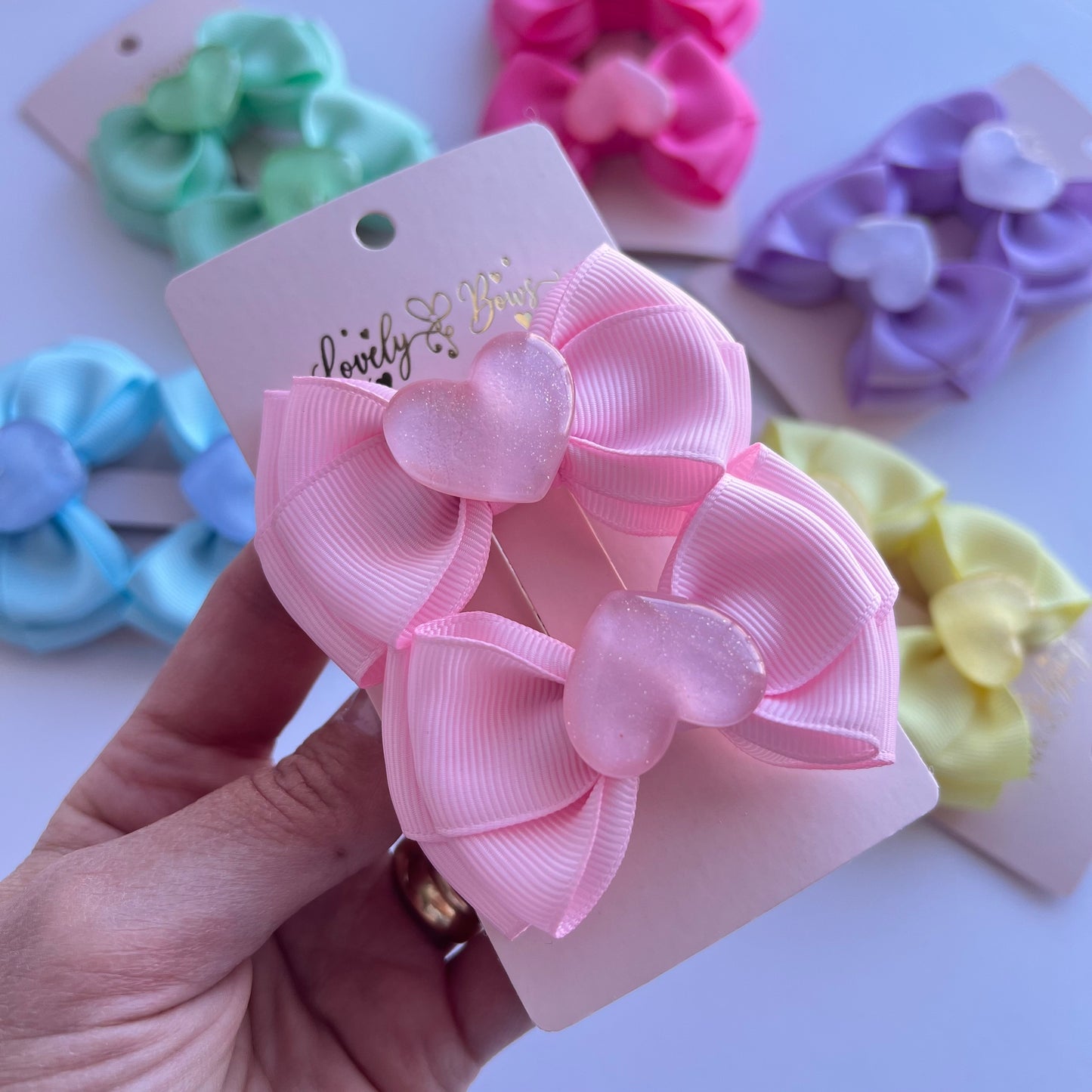 Heart pair bows