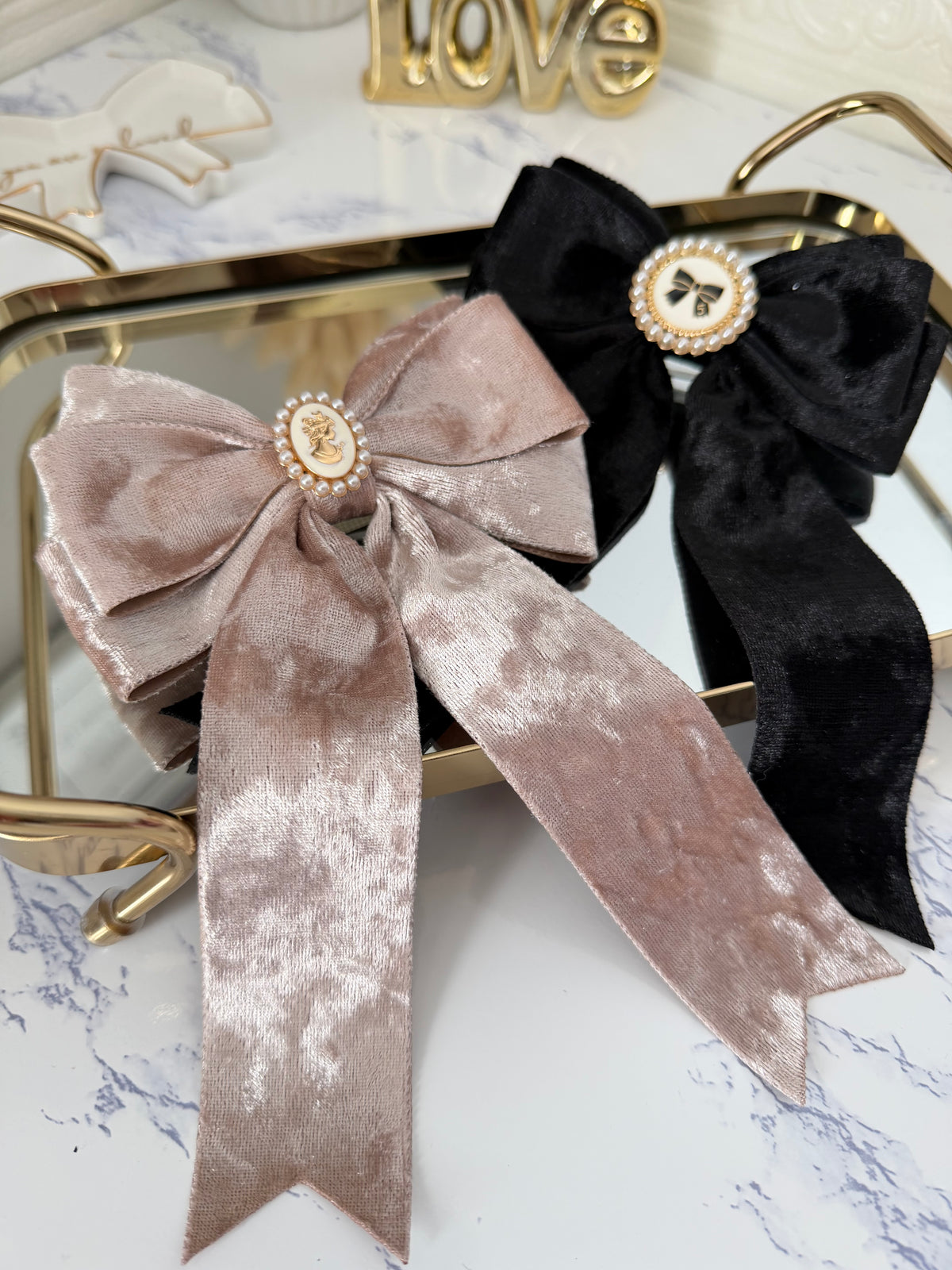 Velvet Paris hair bows