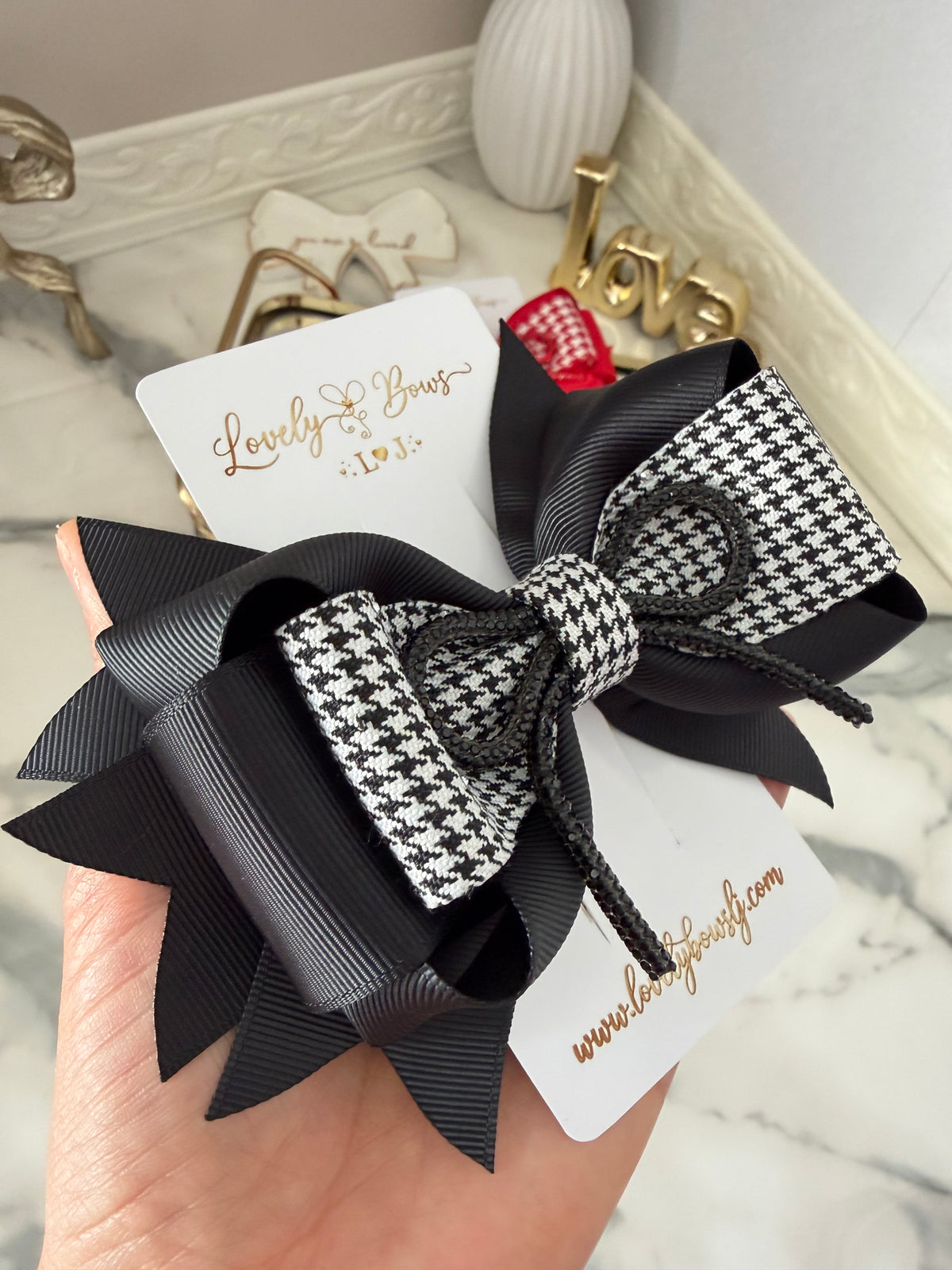 Hair bows plaid