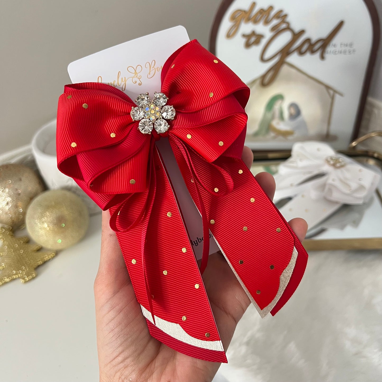 Holiday hair bows