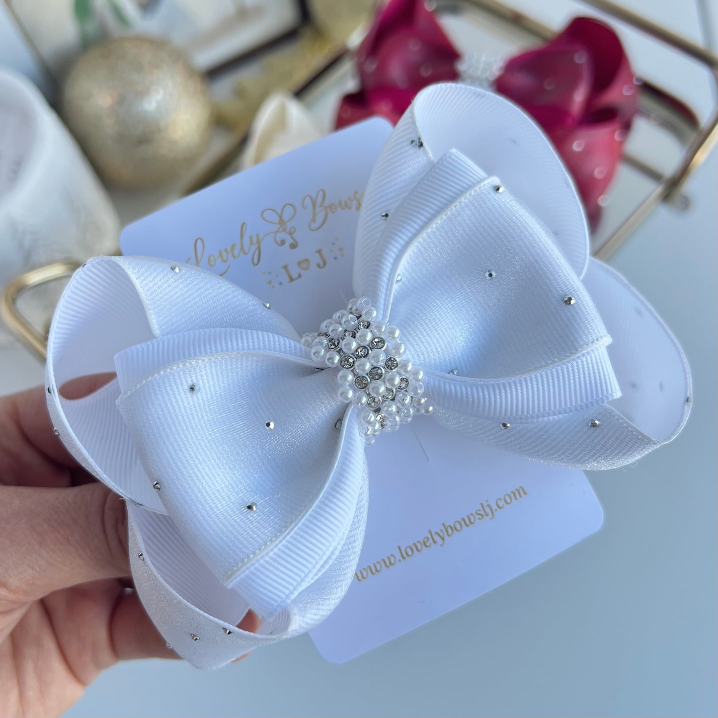 Sparkling hair bows