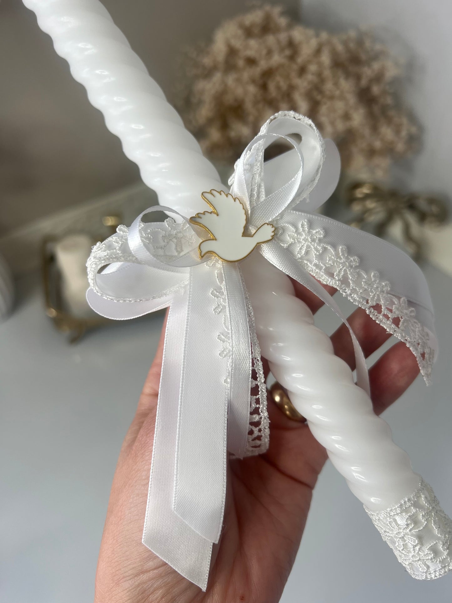 Holy Spirit candle