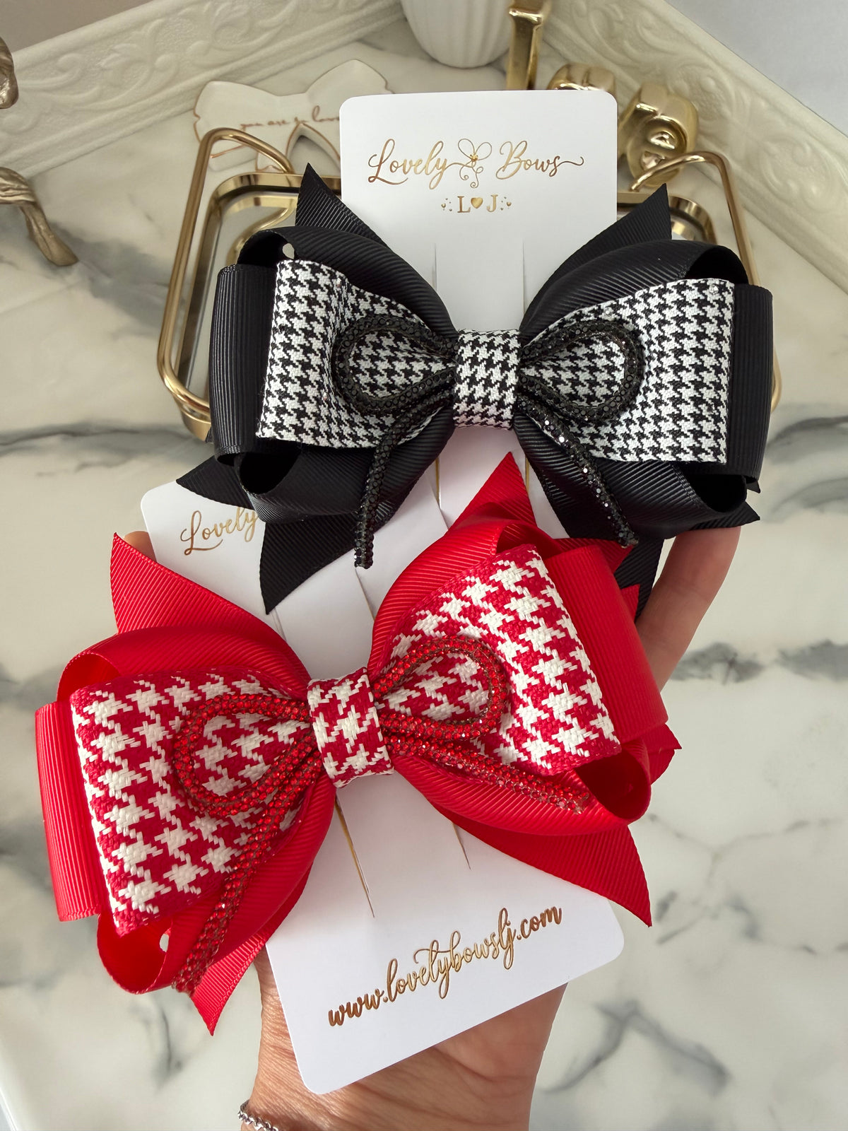 Hair bows plaid