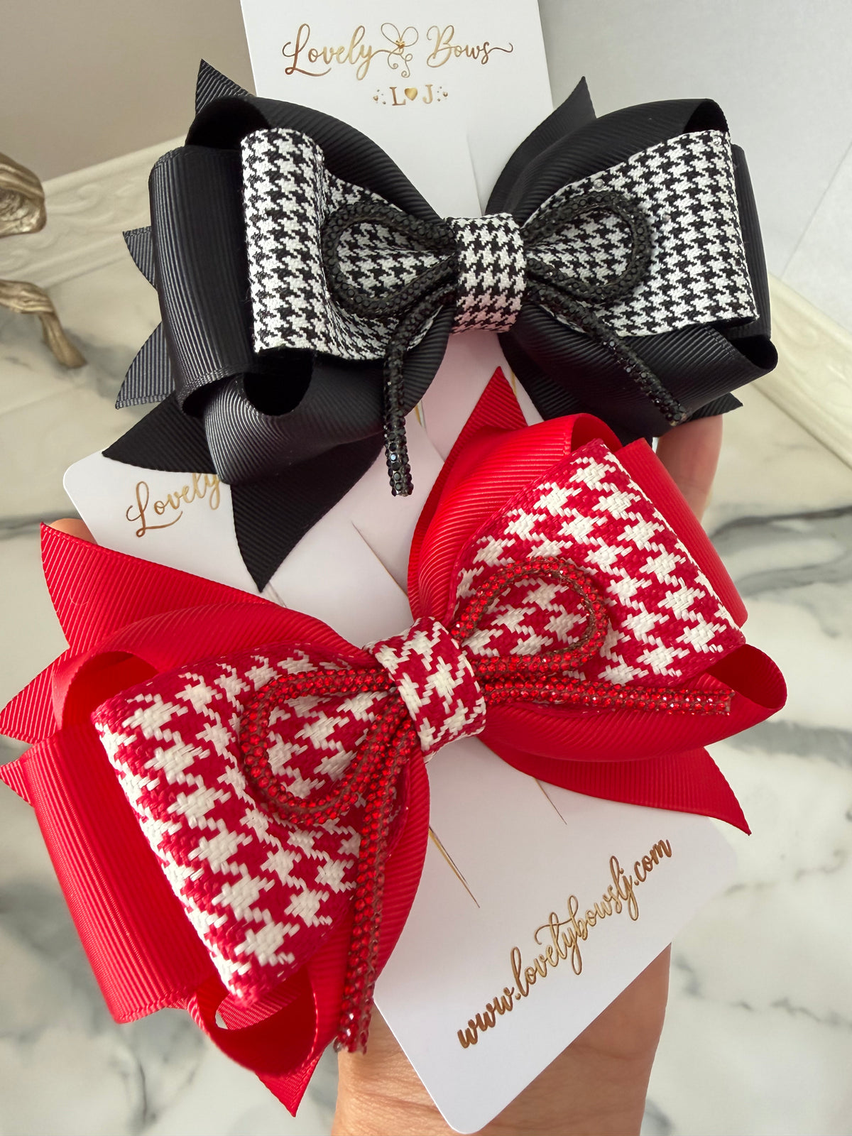 Hair bows plaid