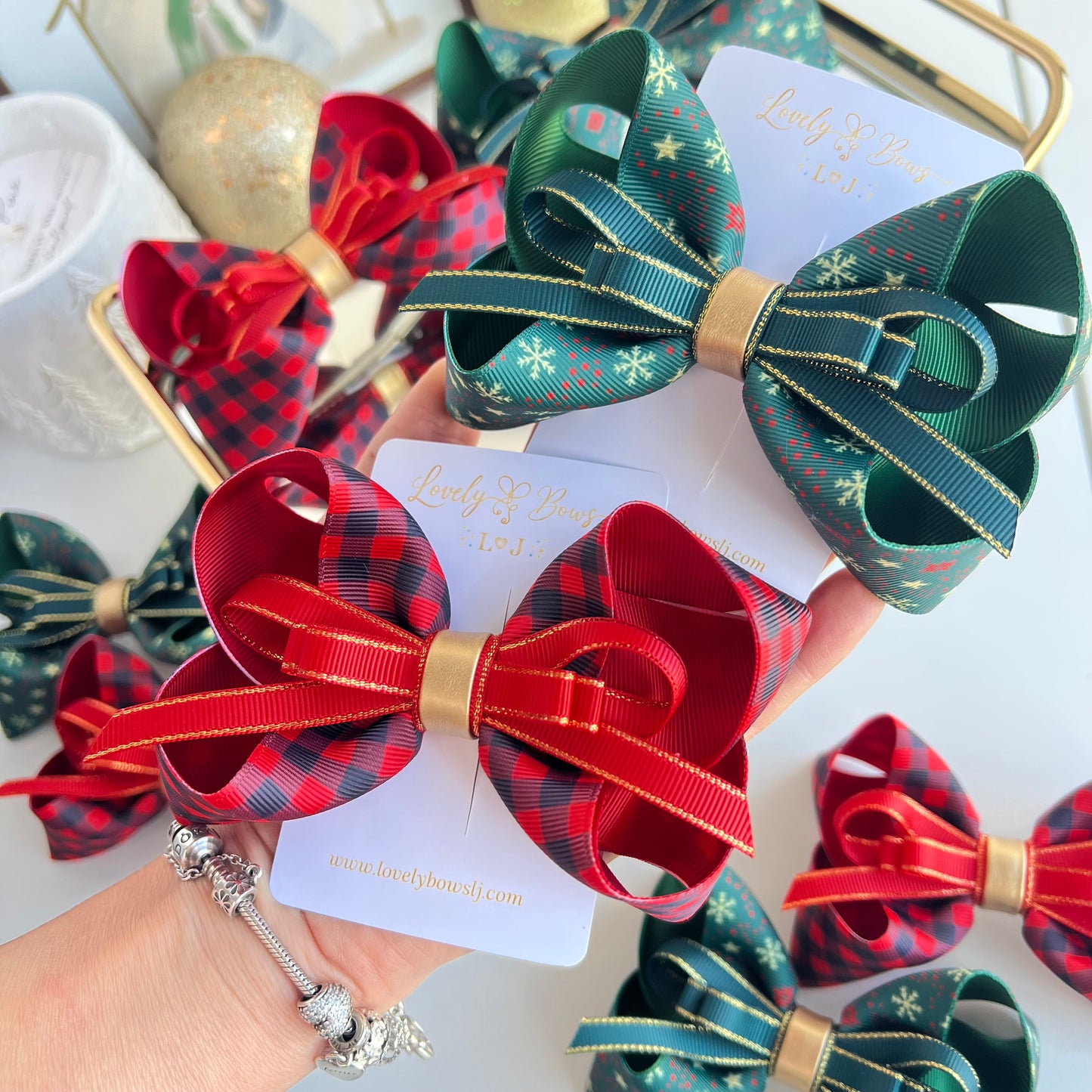 Christmas hair bows