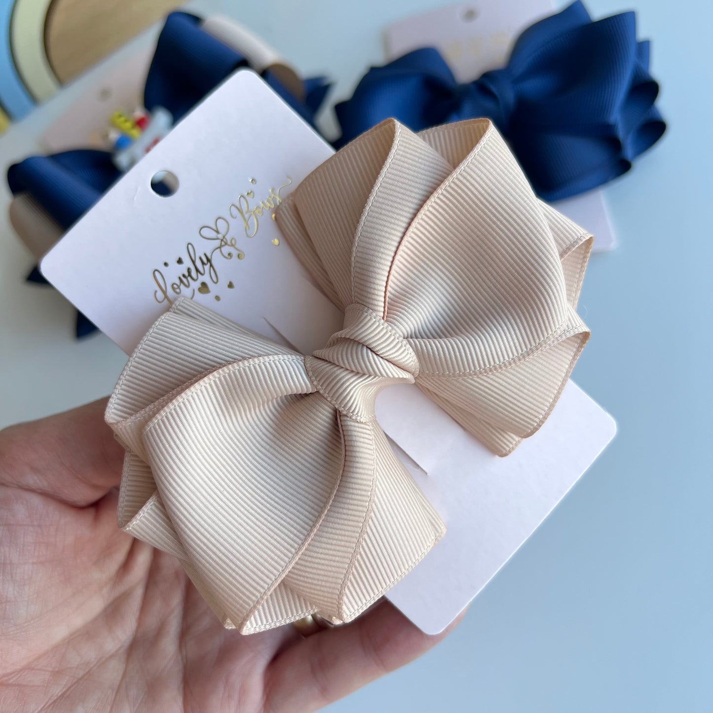 Set 4 school hair bows