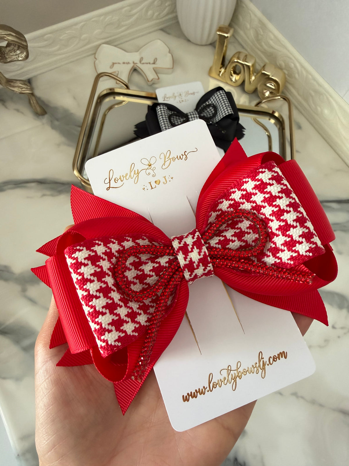 Hair bows plaid