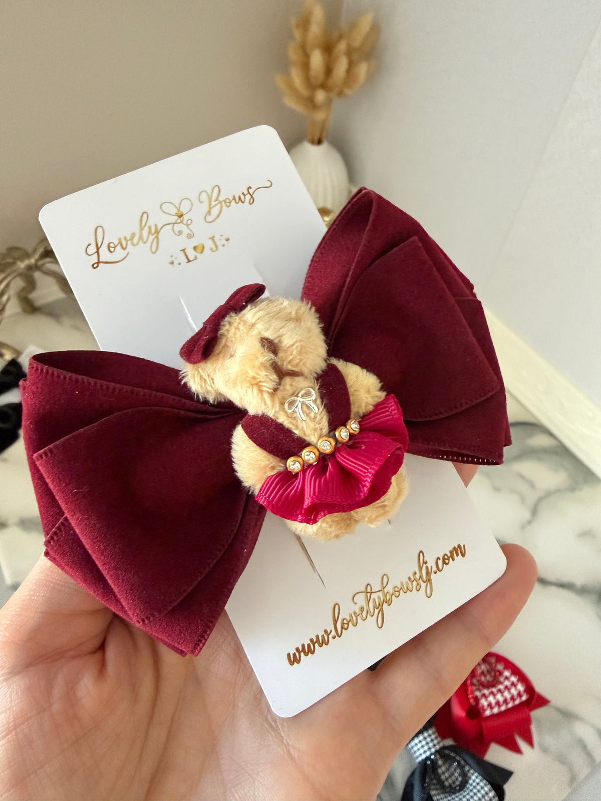Little bear hair bows