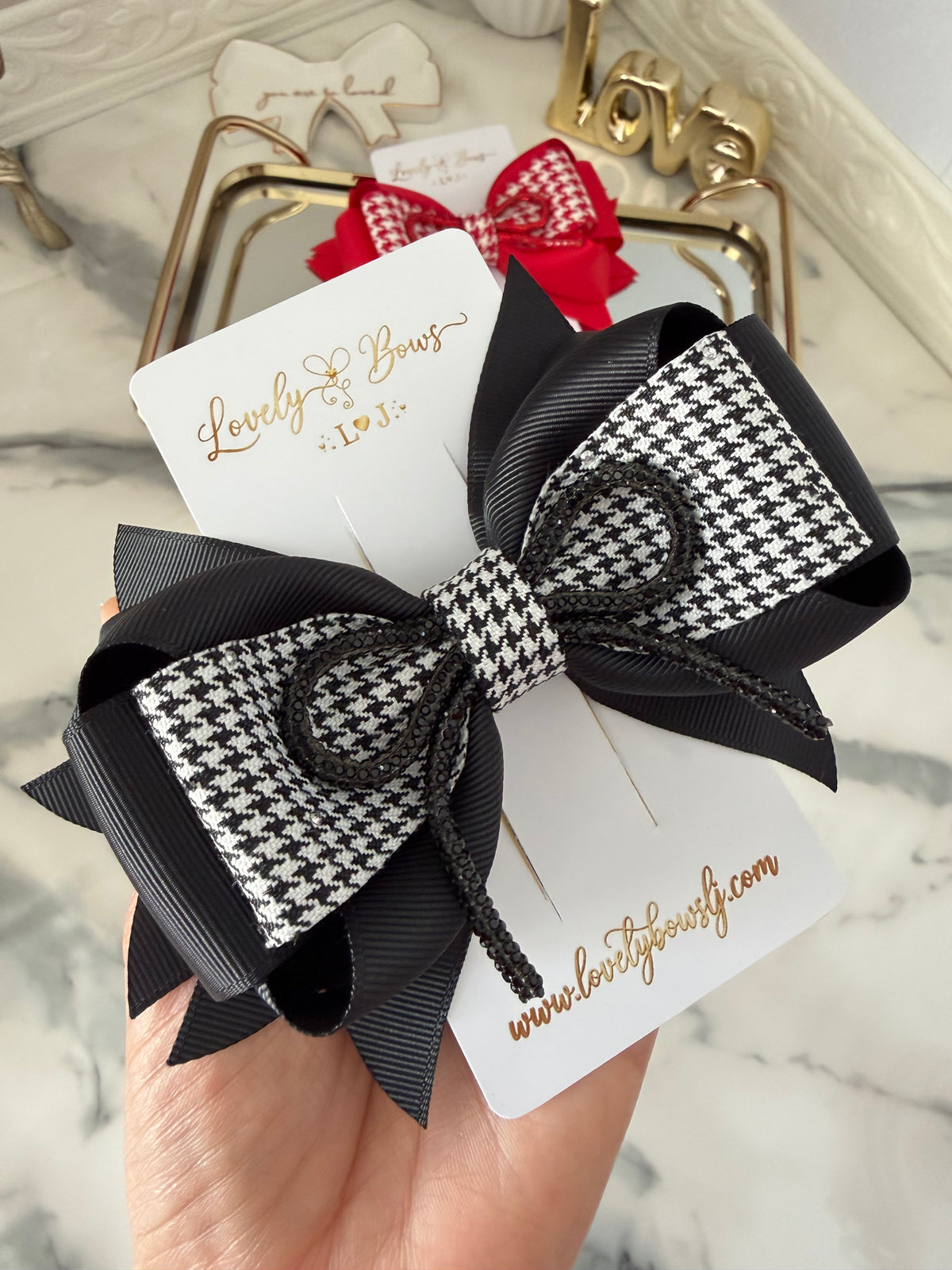 Hair bows plaid