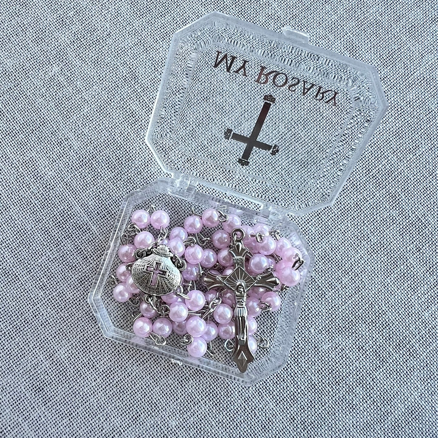 Baptism rosary girl