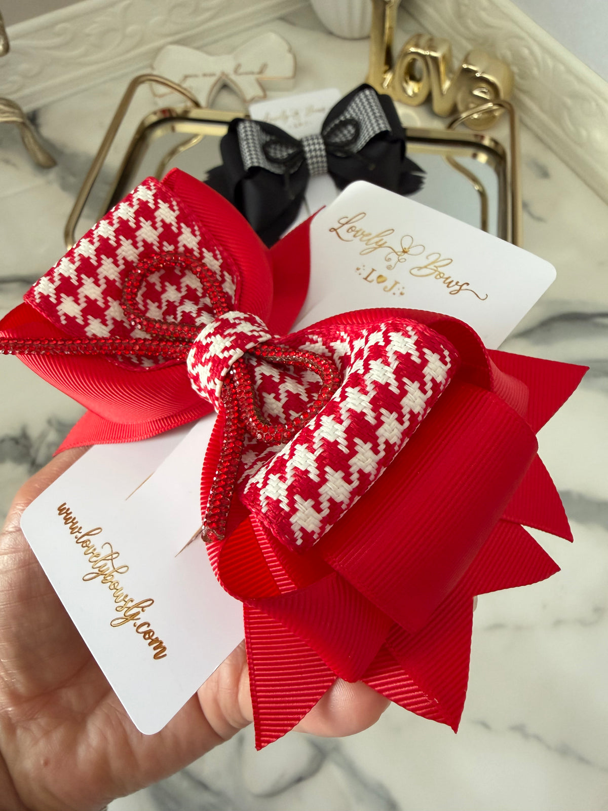 Hair bows plaid