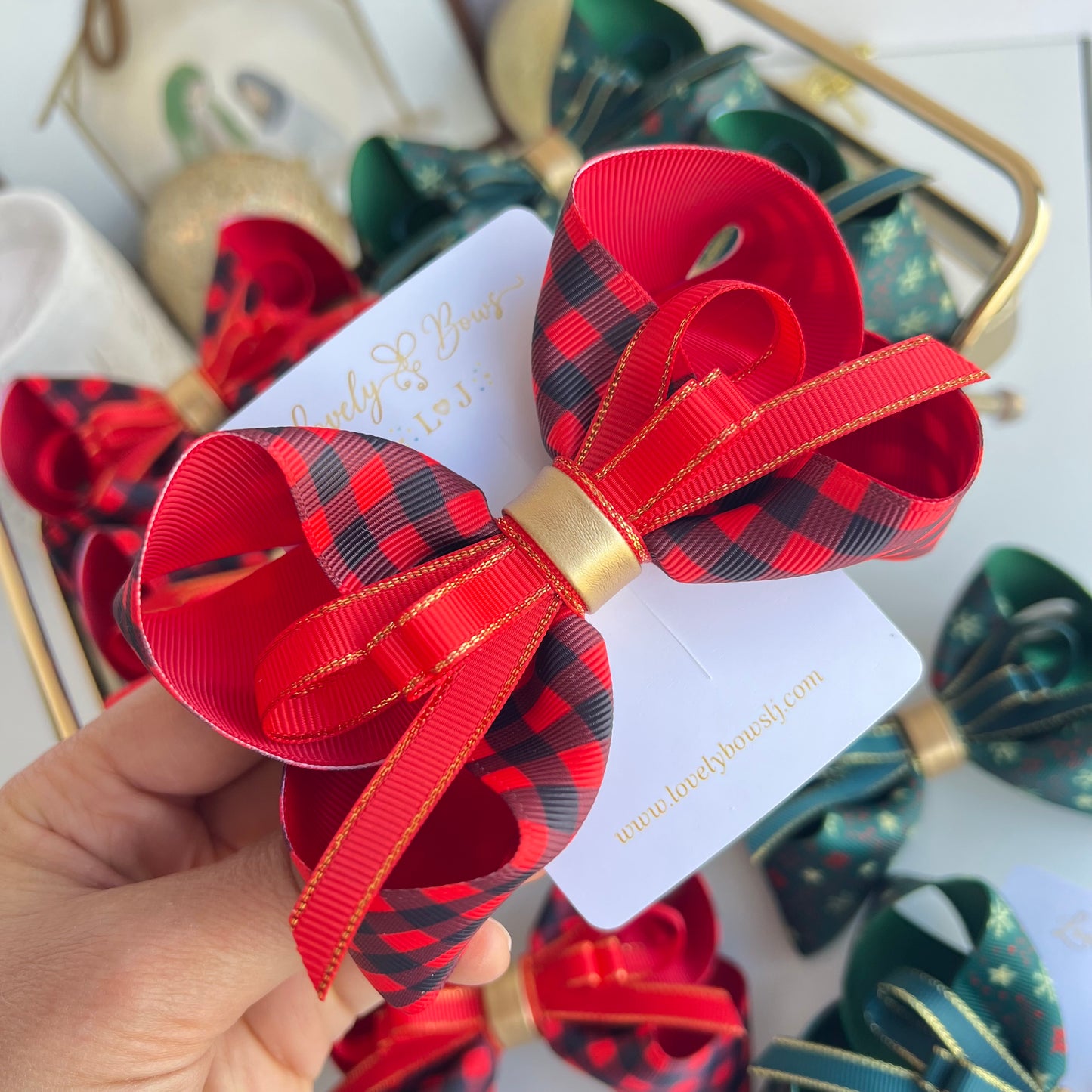 Christmas hair bows