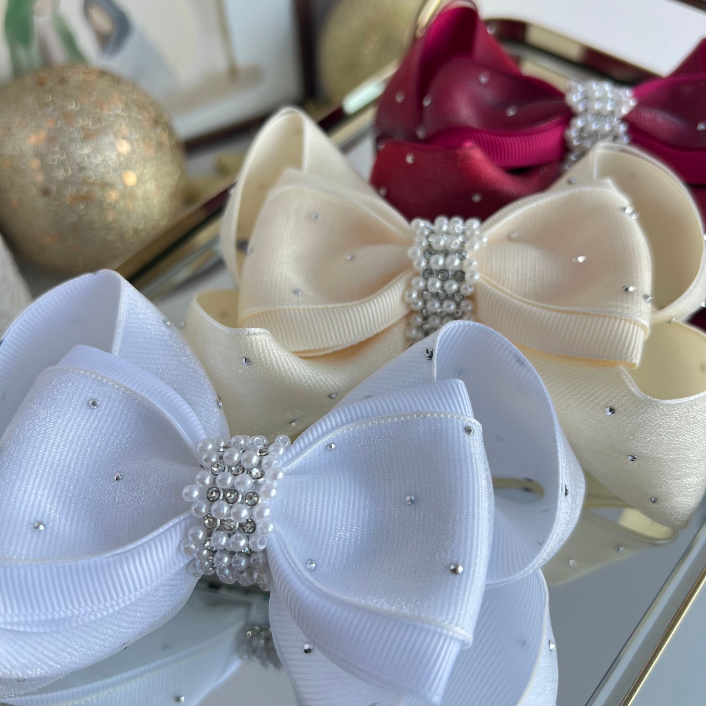 Sparkling hair bows