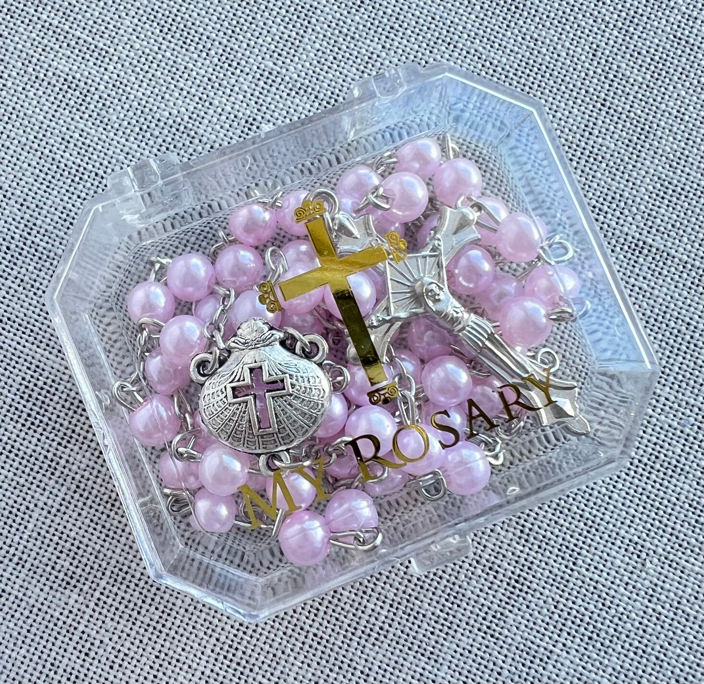 Baptism rosary girl