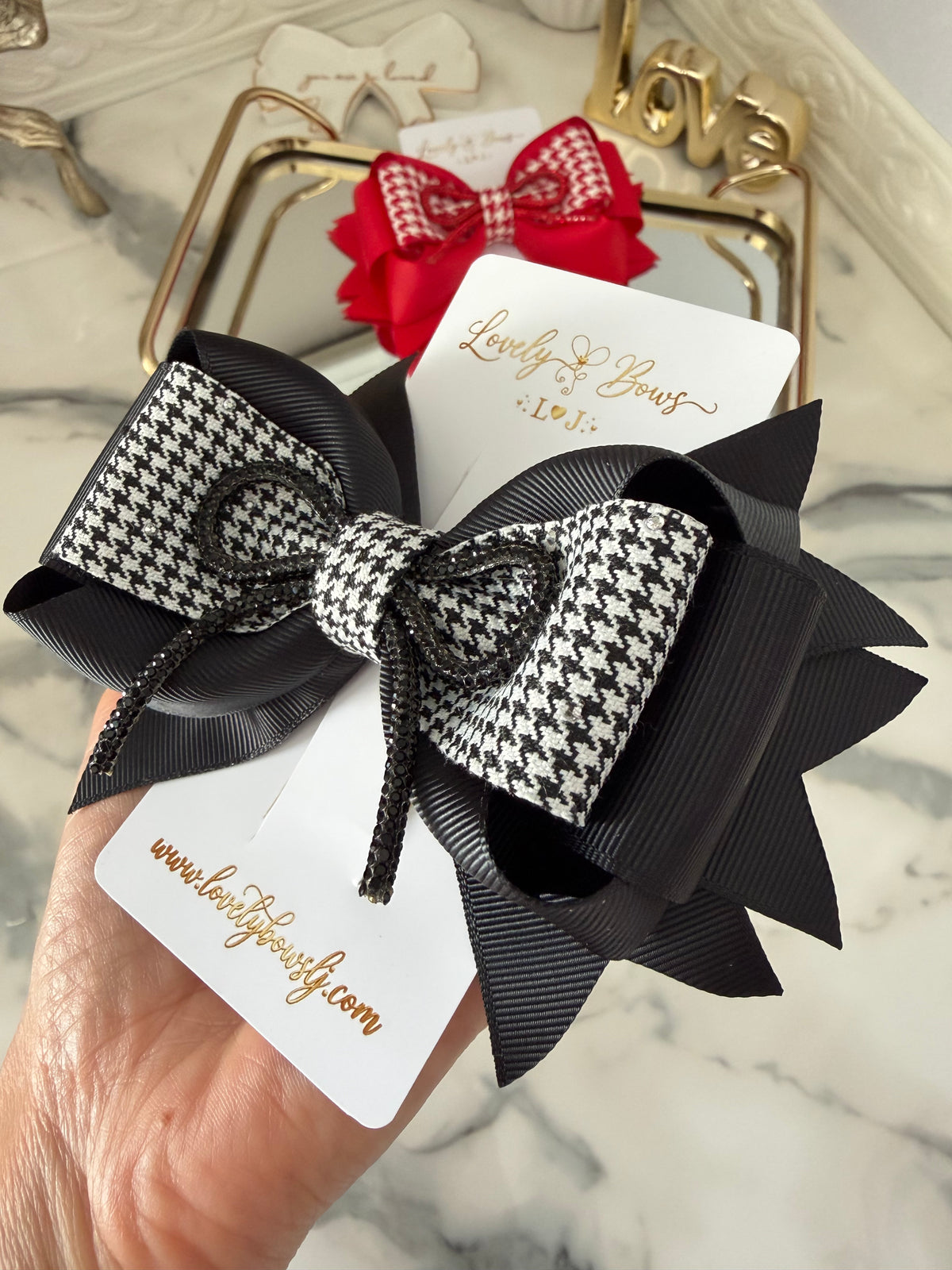 Hair bows plaid