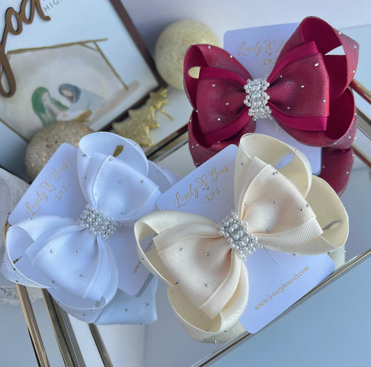 Sparkling hair bows