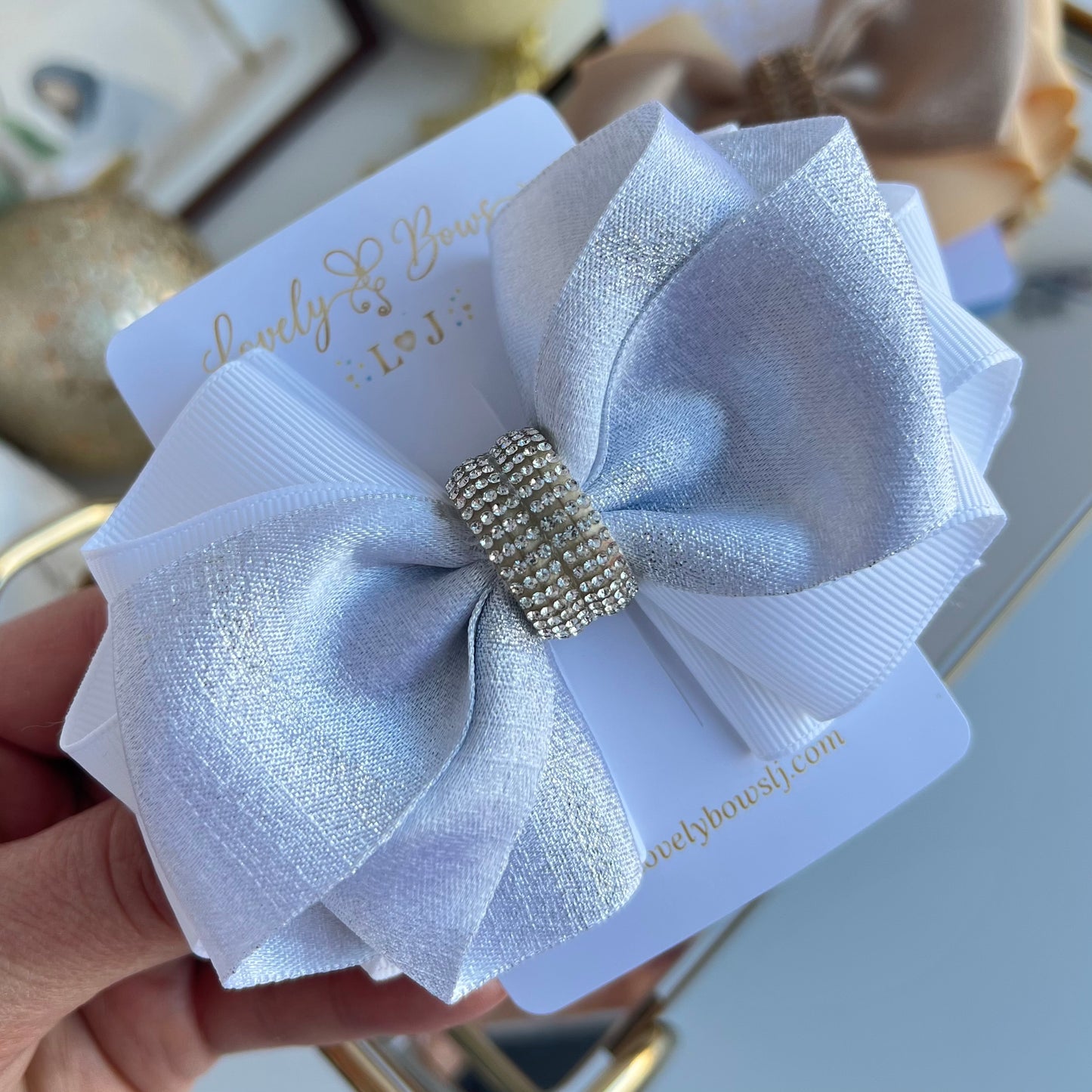 Claire shine hair bows