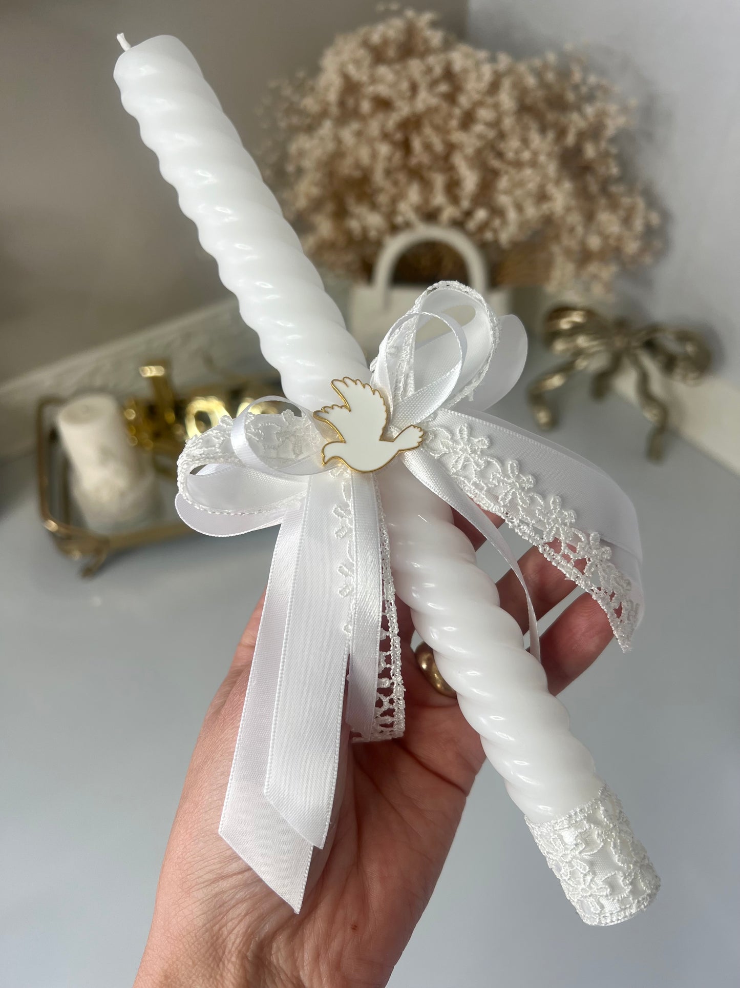 Holy Spirit candle