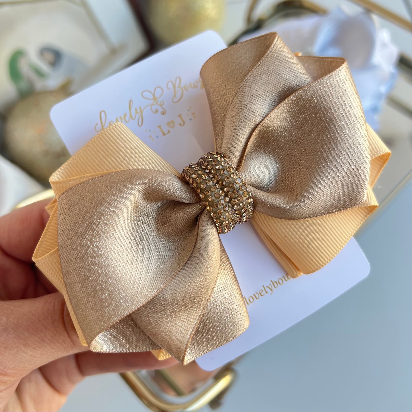 Claire shine hair bows