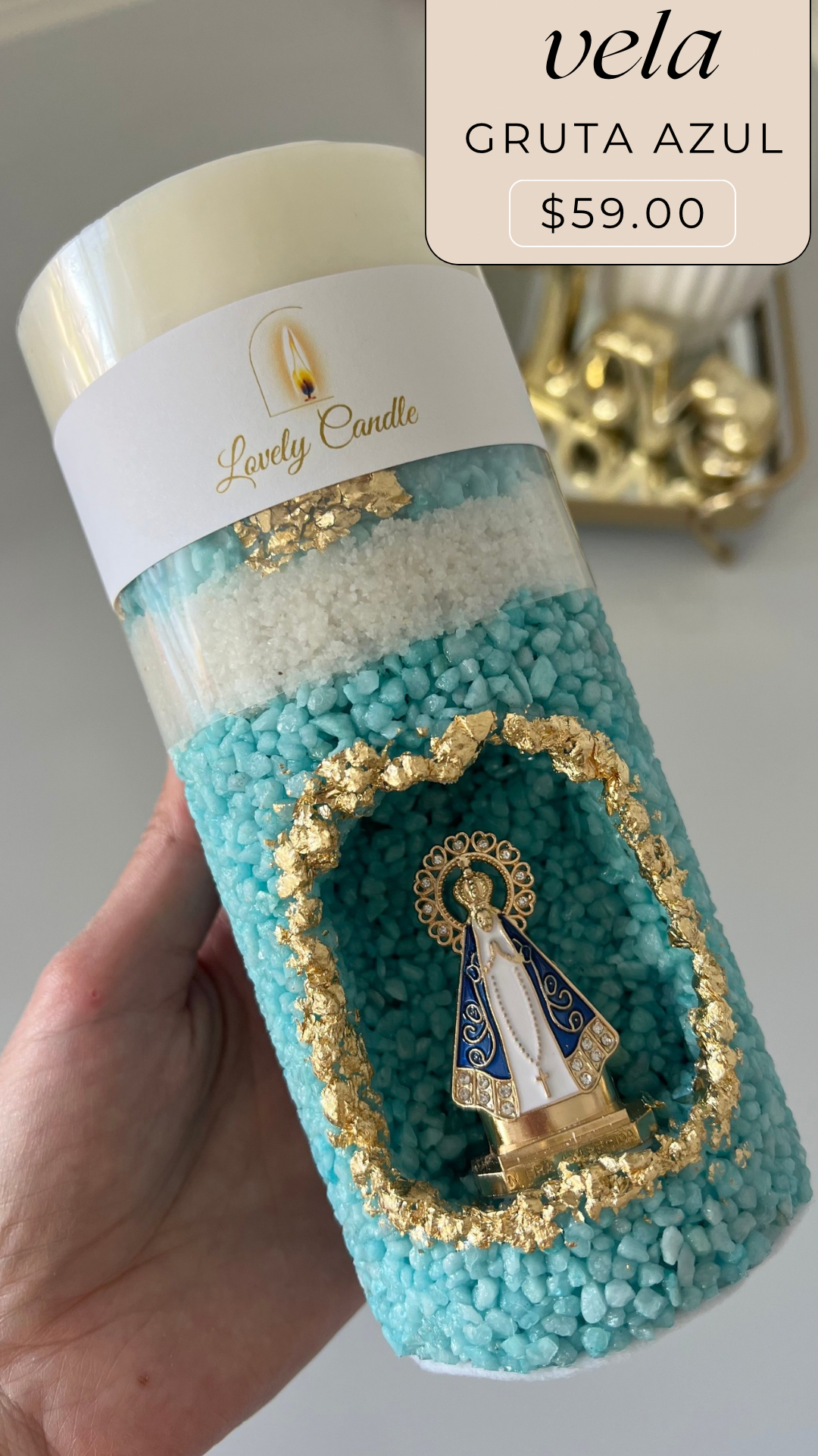Vela gruta azul