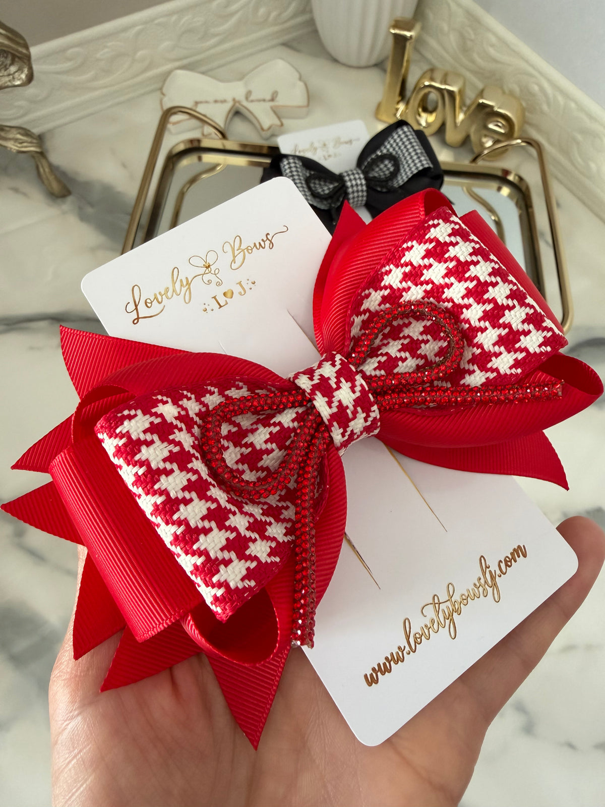 Hair bows plaid