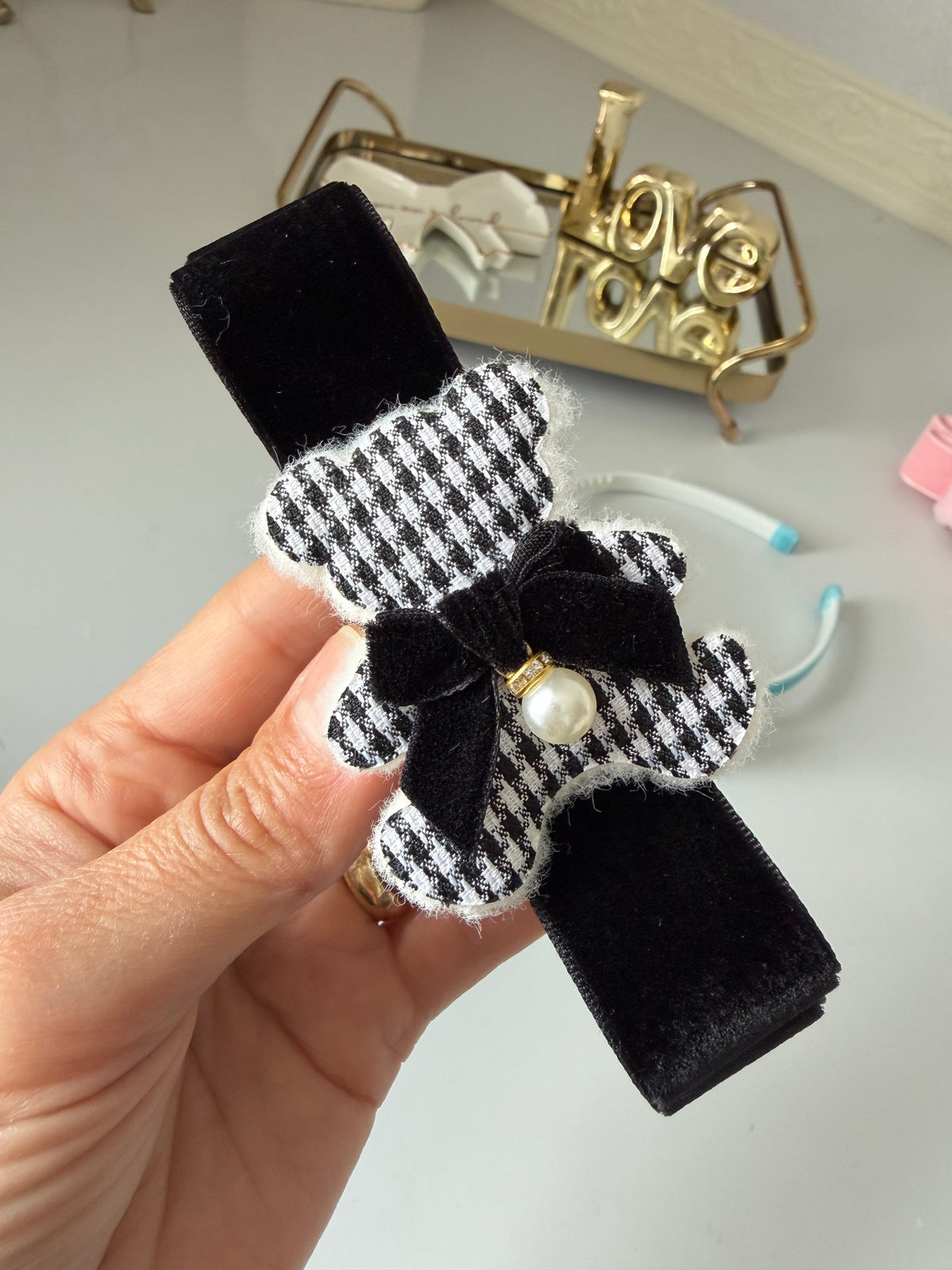 Little bear velvet tiara