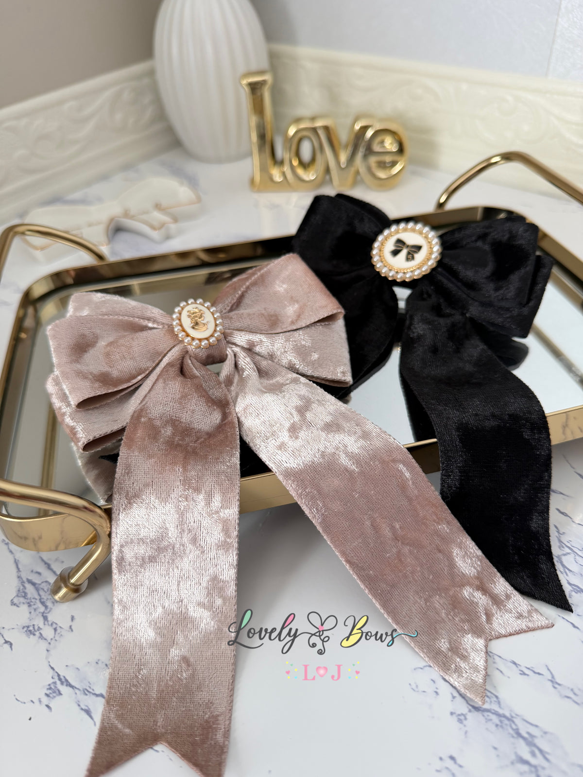 Velvet Paris hair bows
