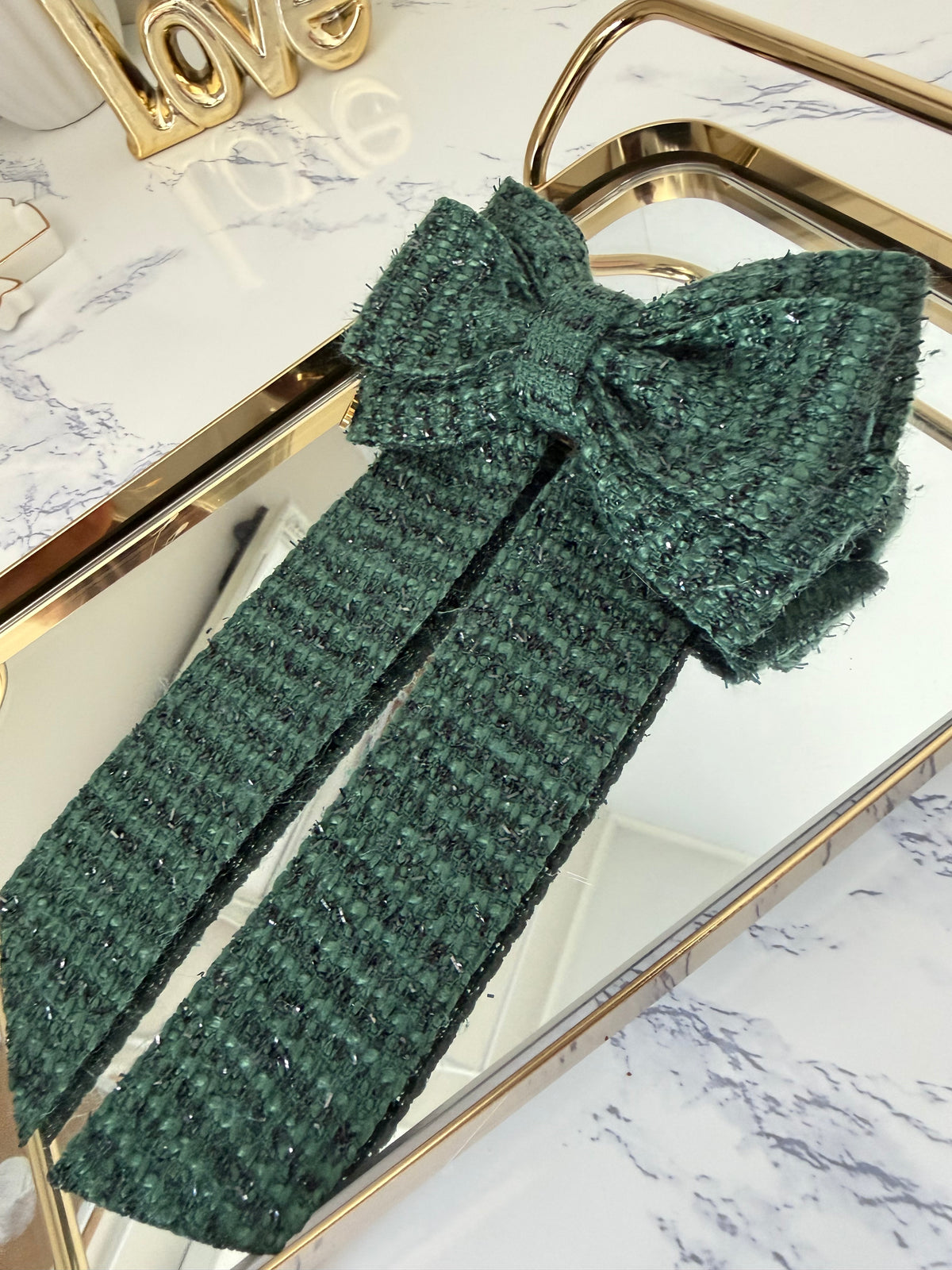 Winter hair bows