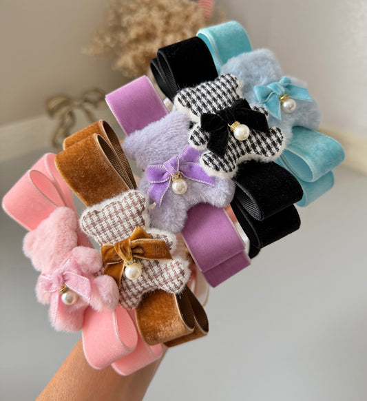 Little bear velvet tiara