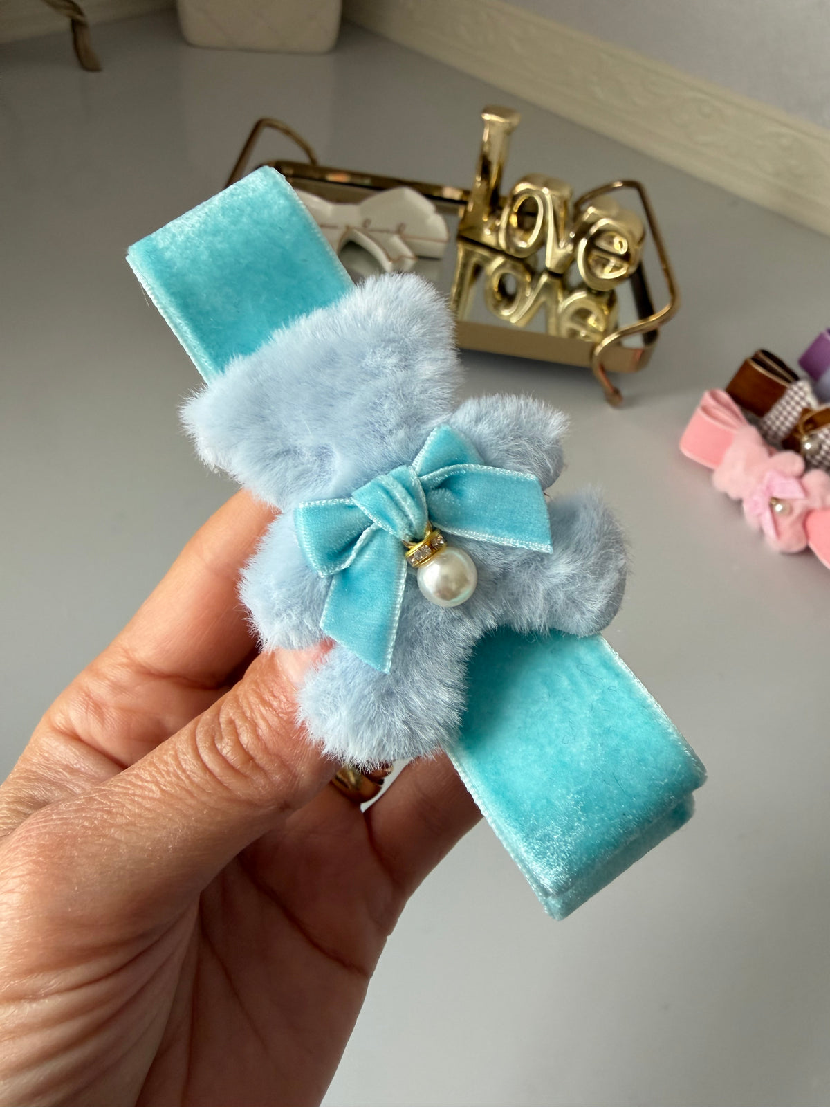 Little bear velvet tiara